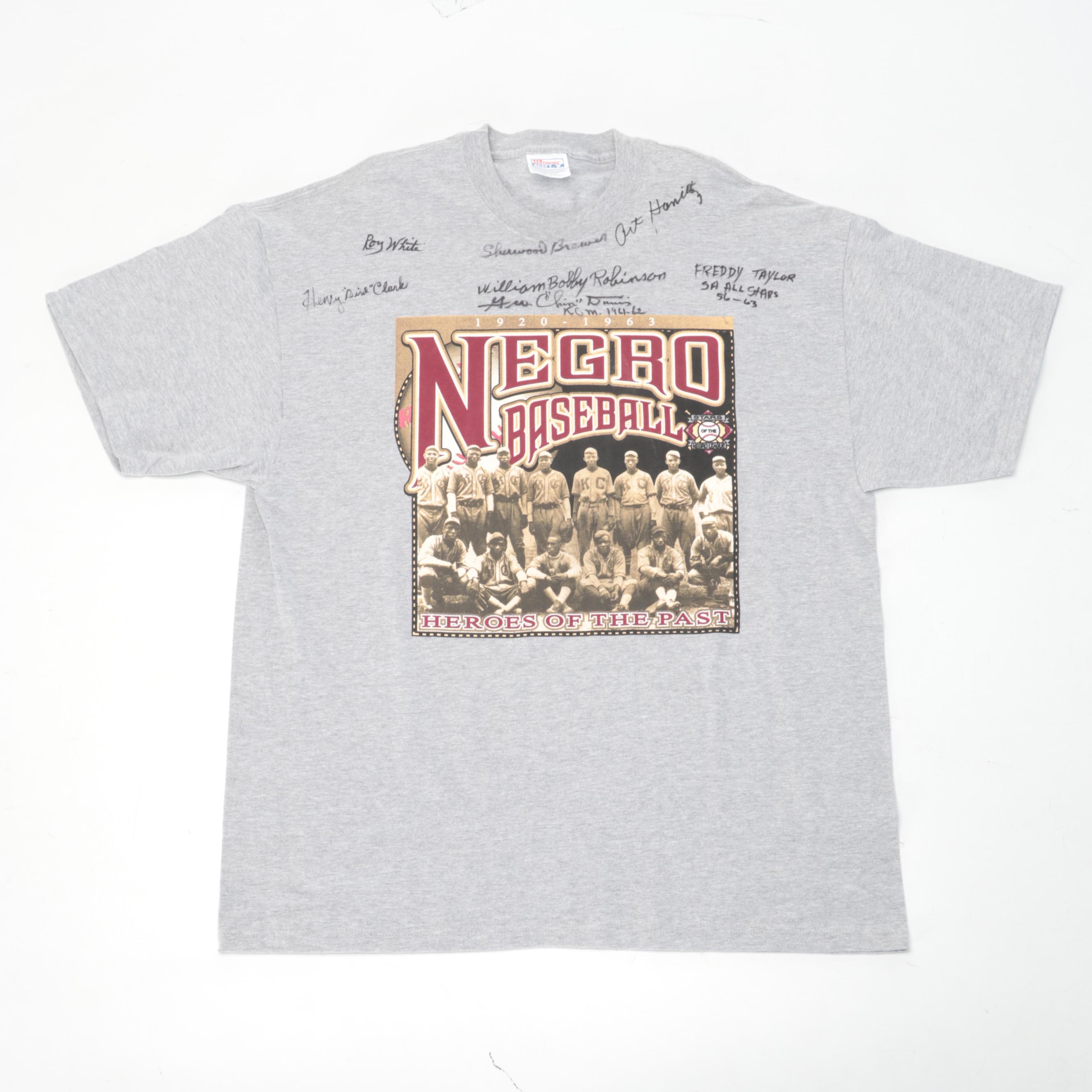 Negro League Signed T-Shirt with Poster and More, Late 20th Century