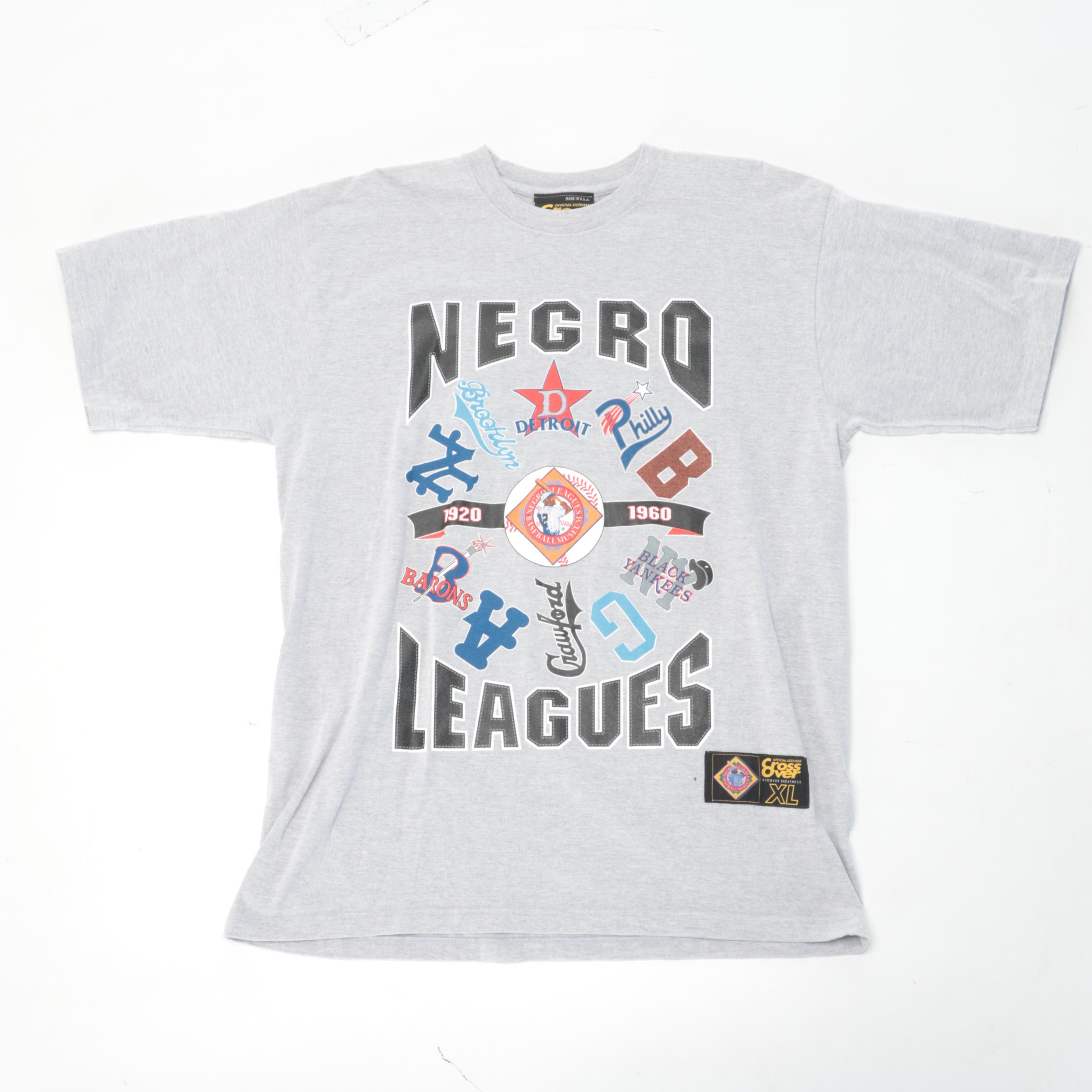 Negro League Signed T-Shirt with Poster and More, Late 20th Century