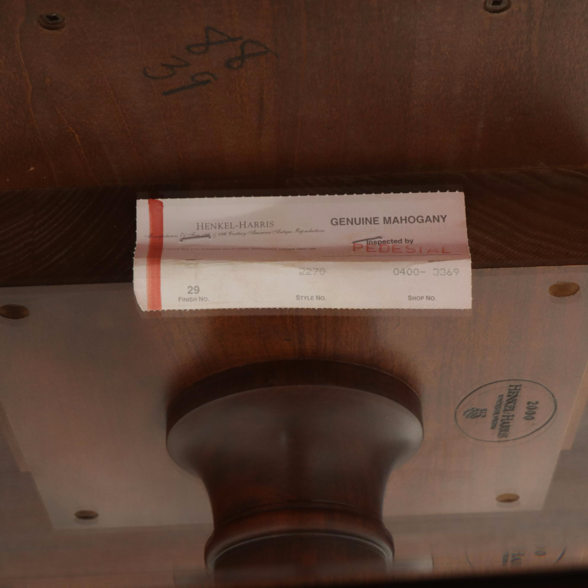 Henckel-Harris Queen Anne Style Mahogany Dining Table with Eight Chairs