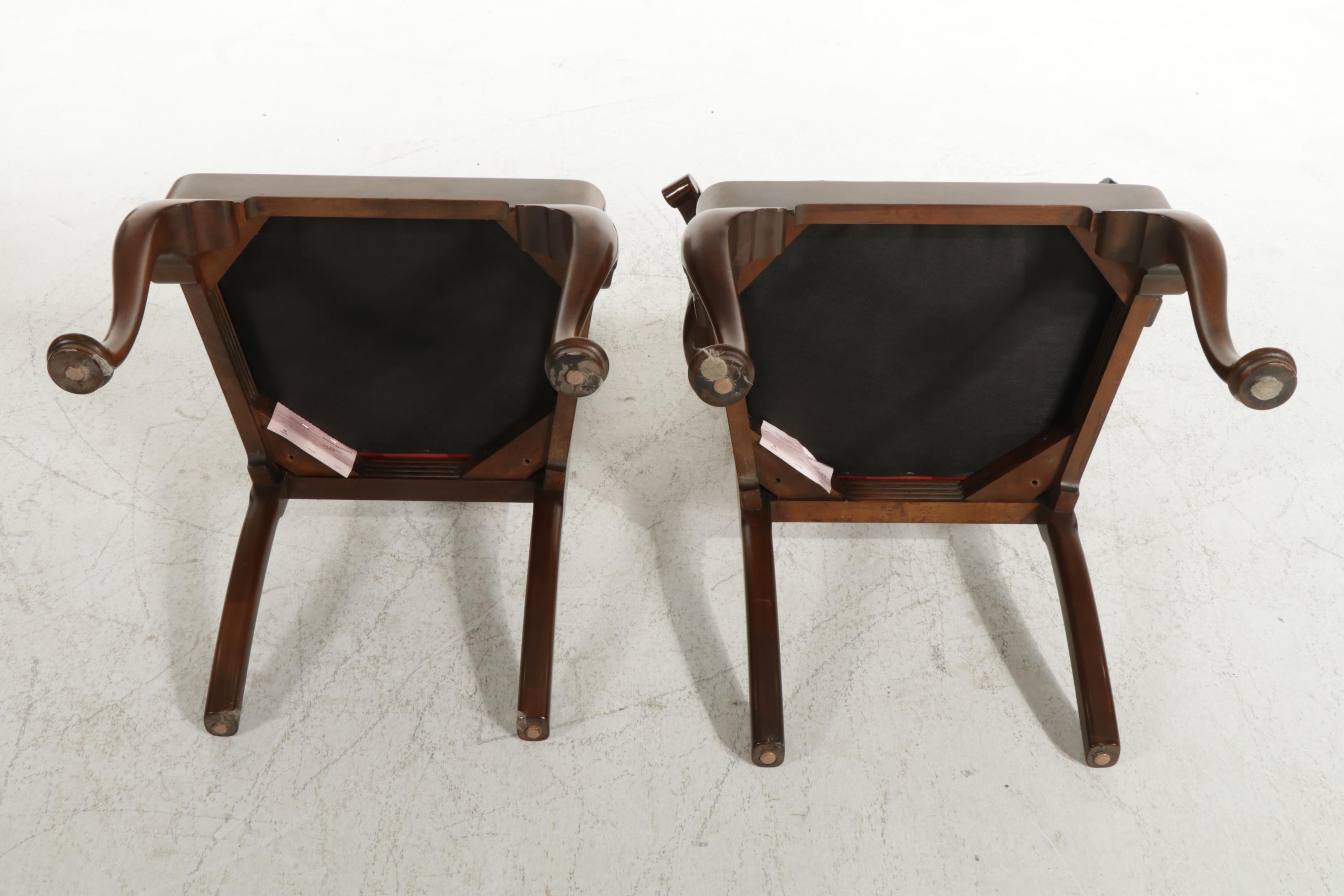 Henckel-Harris Queen Anne Style Mahogany Dining Table with Eight Chairs