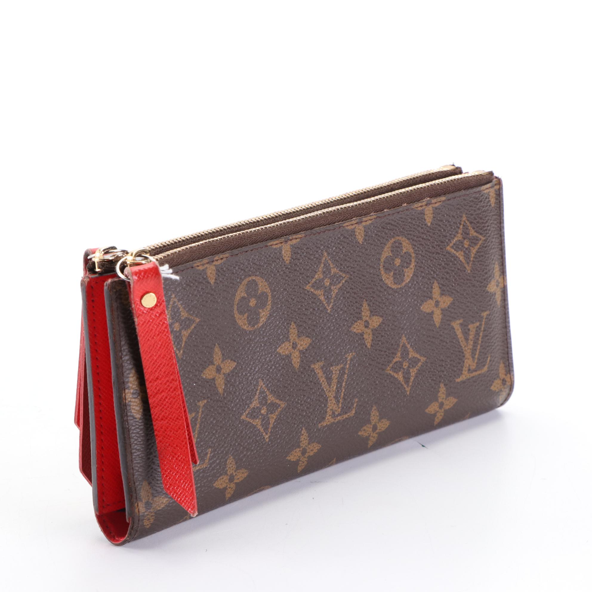 Louis Vuitton Adele Double Zip Wallet in Monogram Canvas