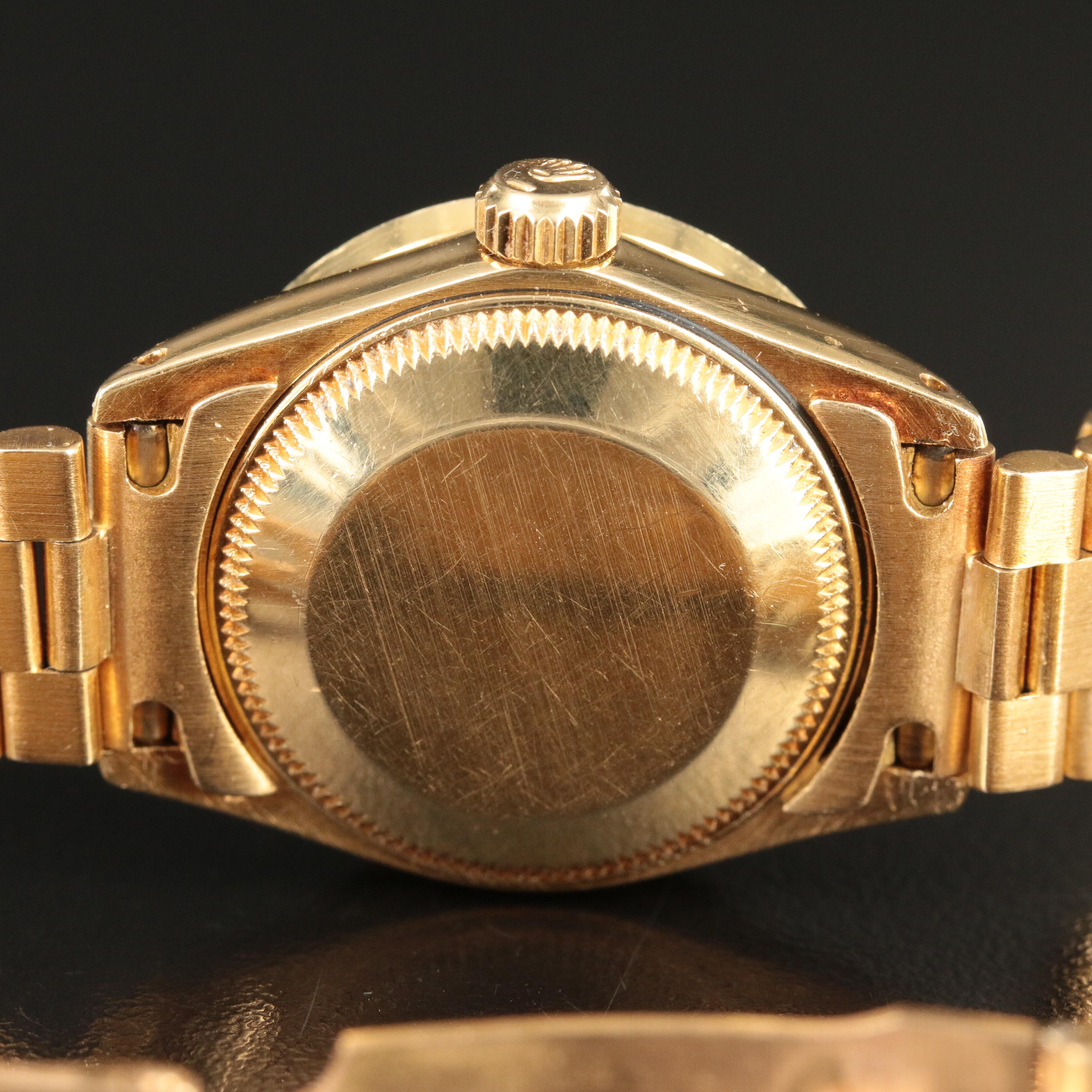 1982 Rolex 18K and Diamond Oyster Perpetual Date Watch