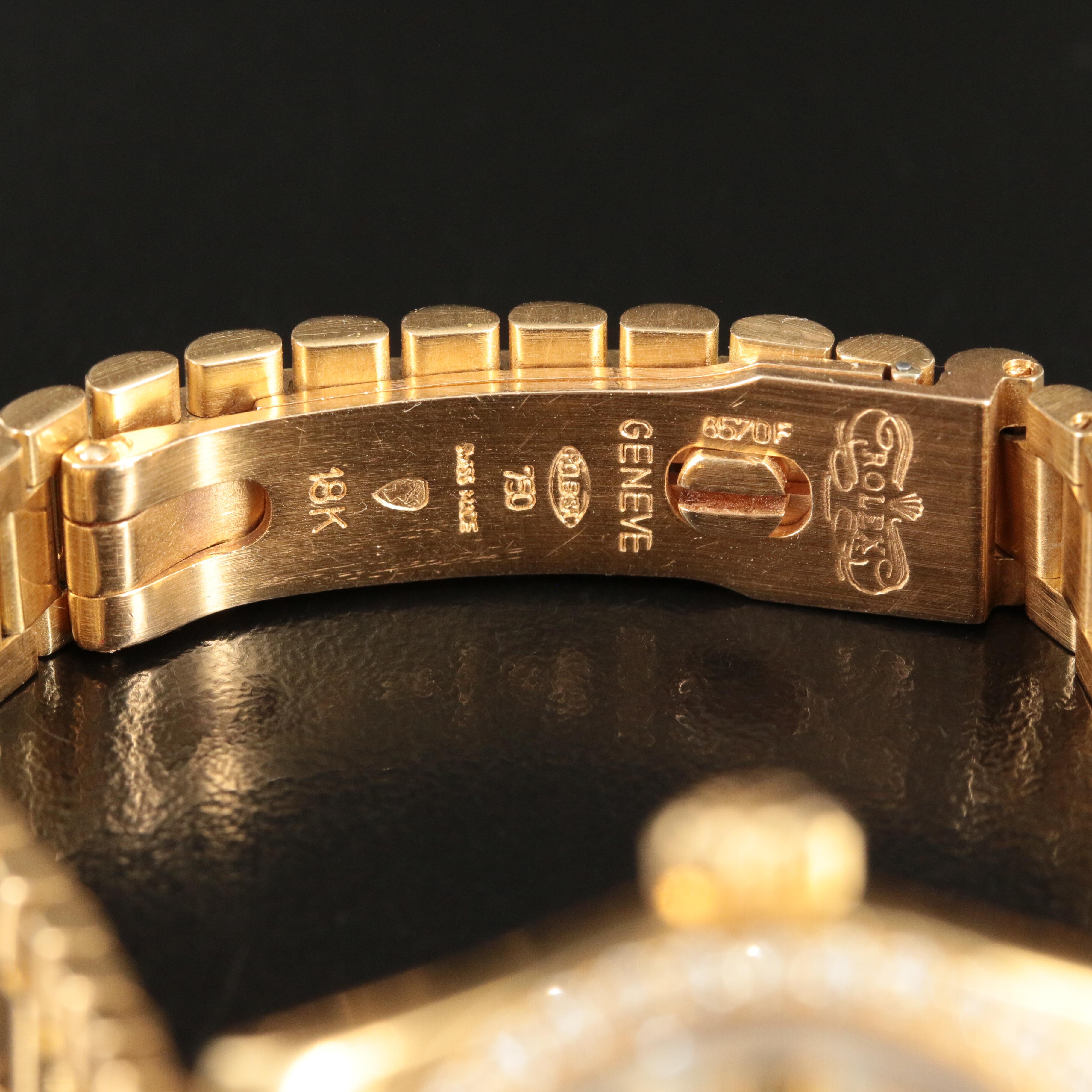 1982 Rolex 18K and Diamond Oyster Perpetual Date Watch