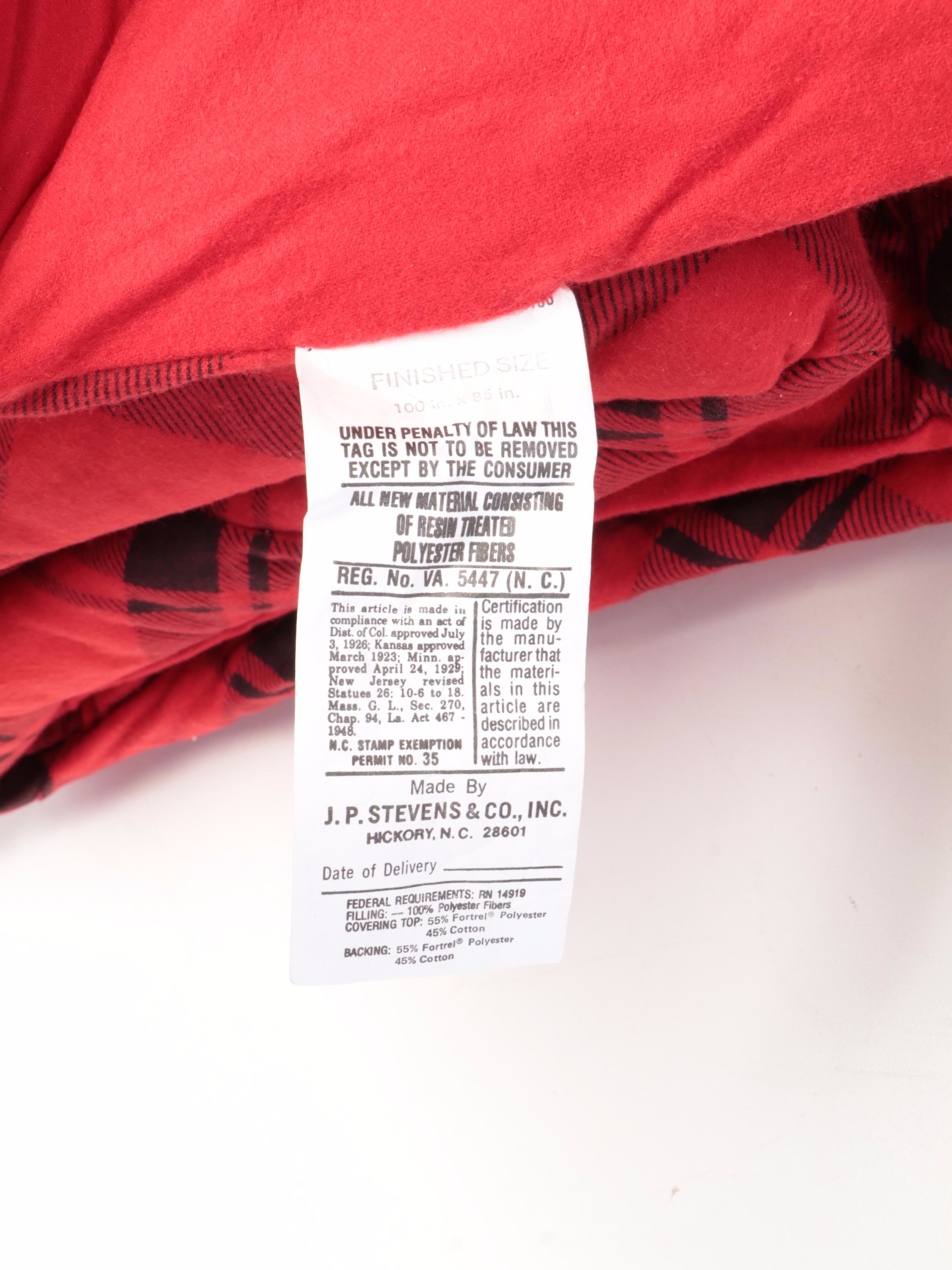 Crown Craft and J. P. Stevens Plaid Blankets