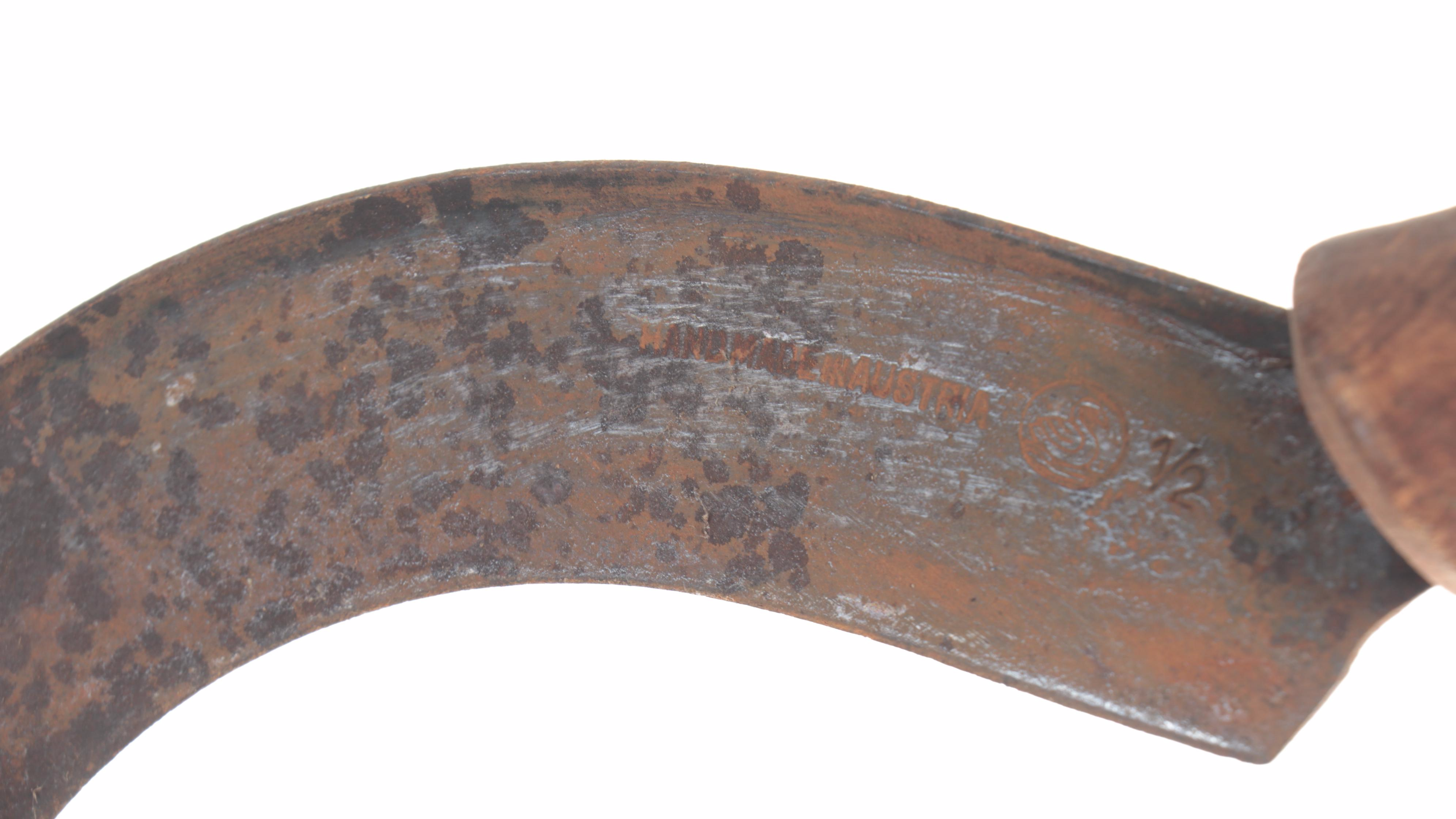 Primitive Style Auger, Sickles, Clamp, and Other Hand Tools