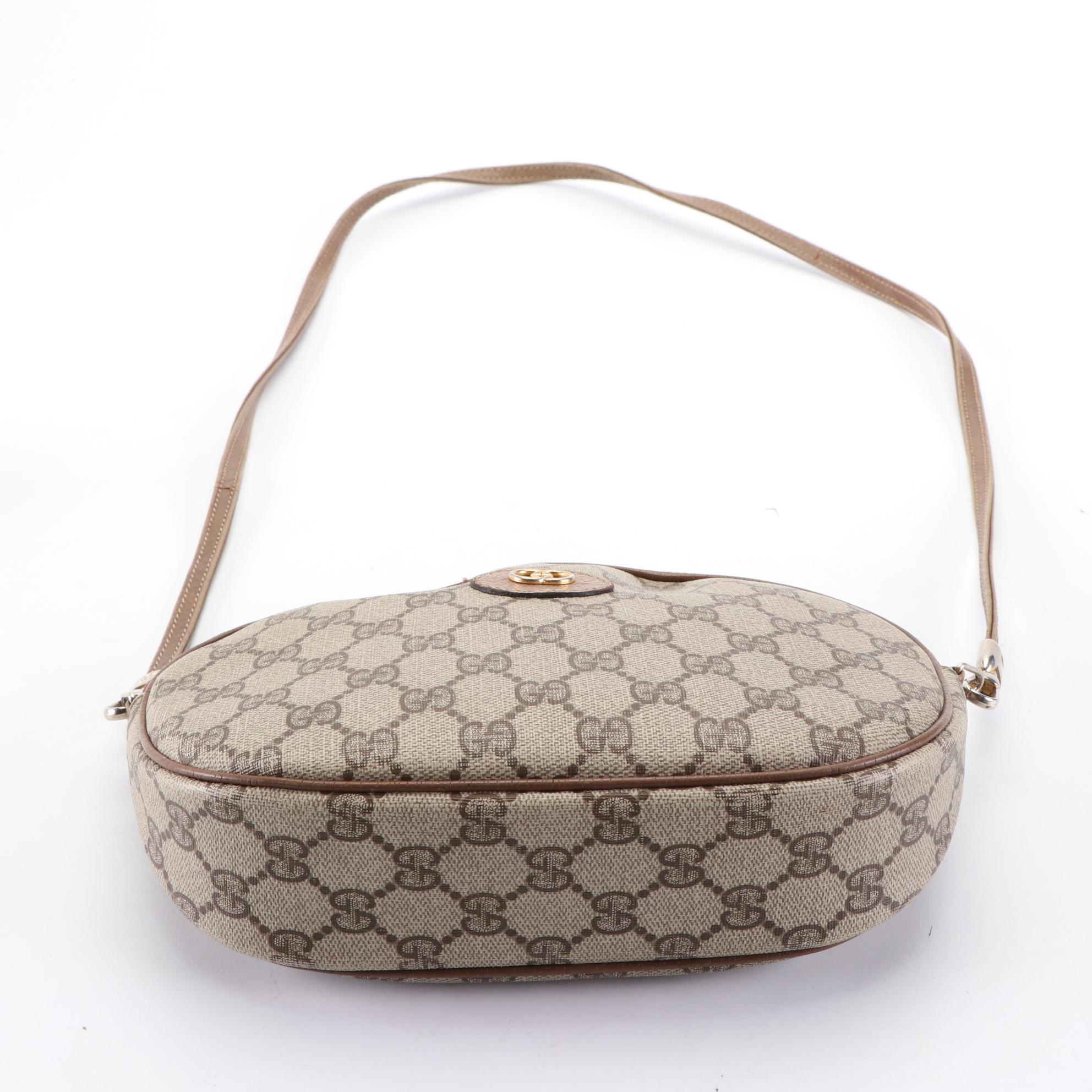 Gucci Small Crossbody Bag in GG Supreme Coated Canvas and Leather Trim