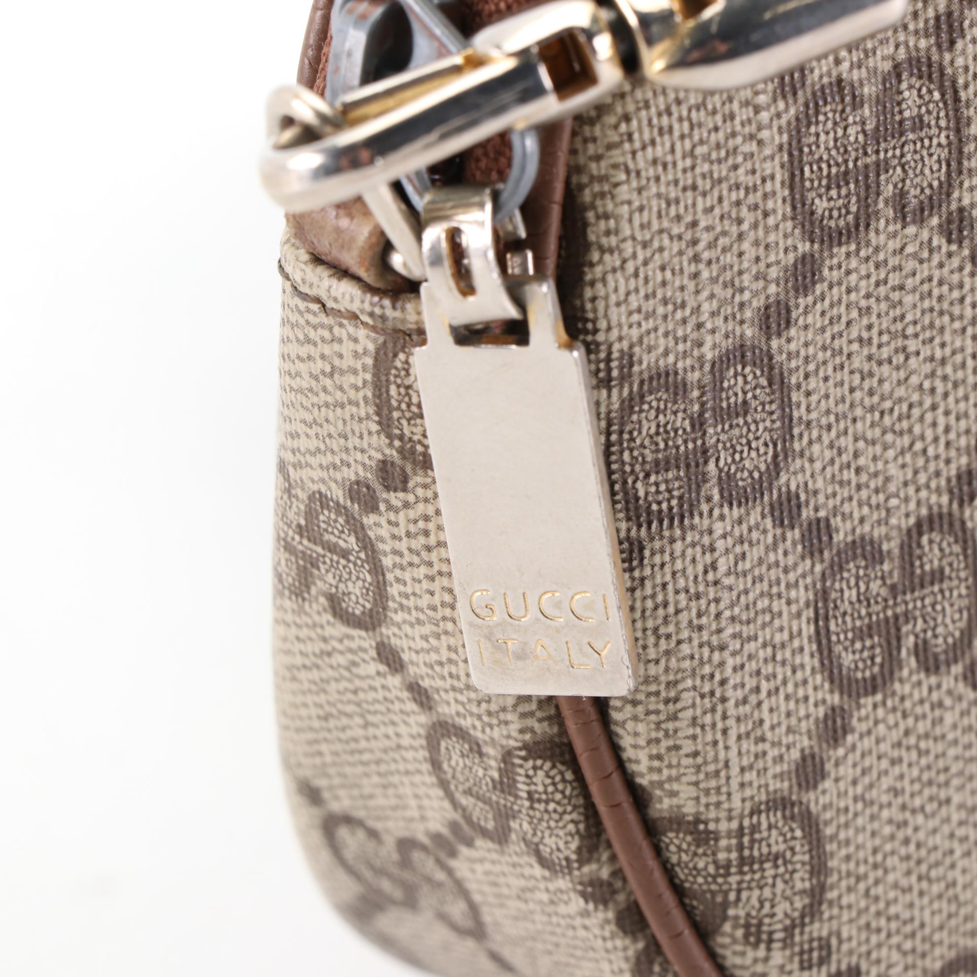 Gucci Small Crossbody Bag in GG Supreme Coated Canvas and Leather Trim