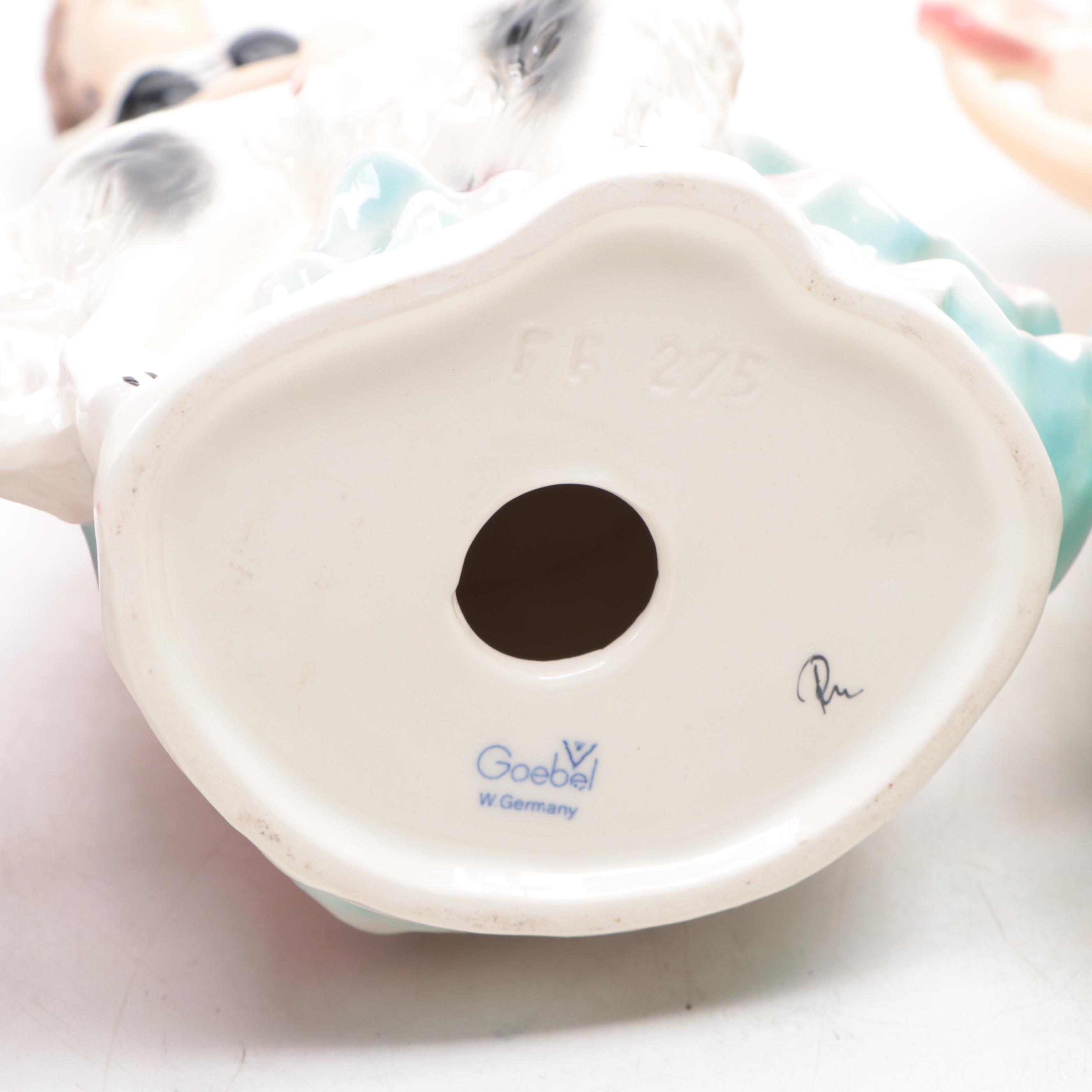 Goebel "Say Please" and Other Porcelain Lady in Gown Figurines