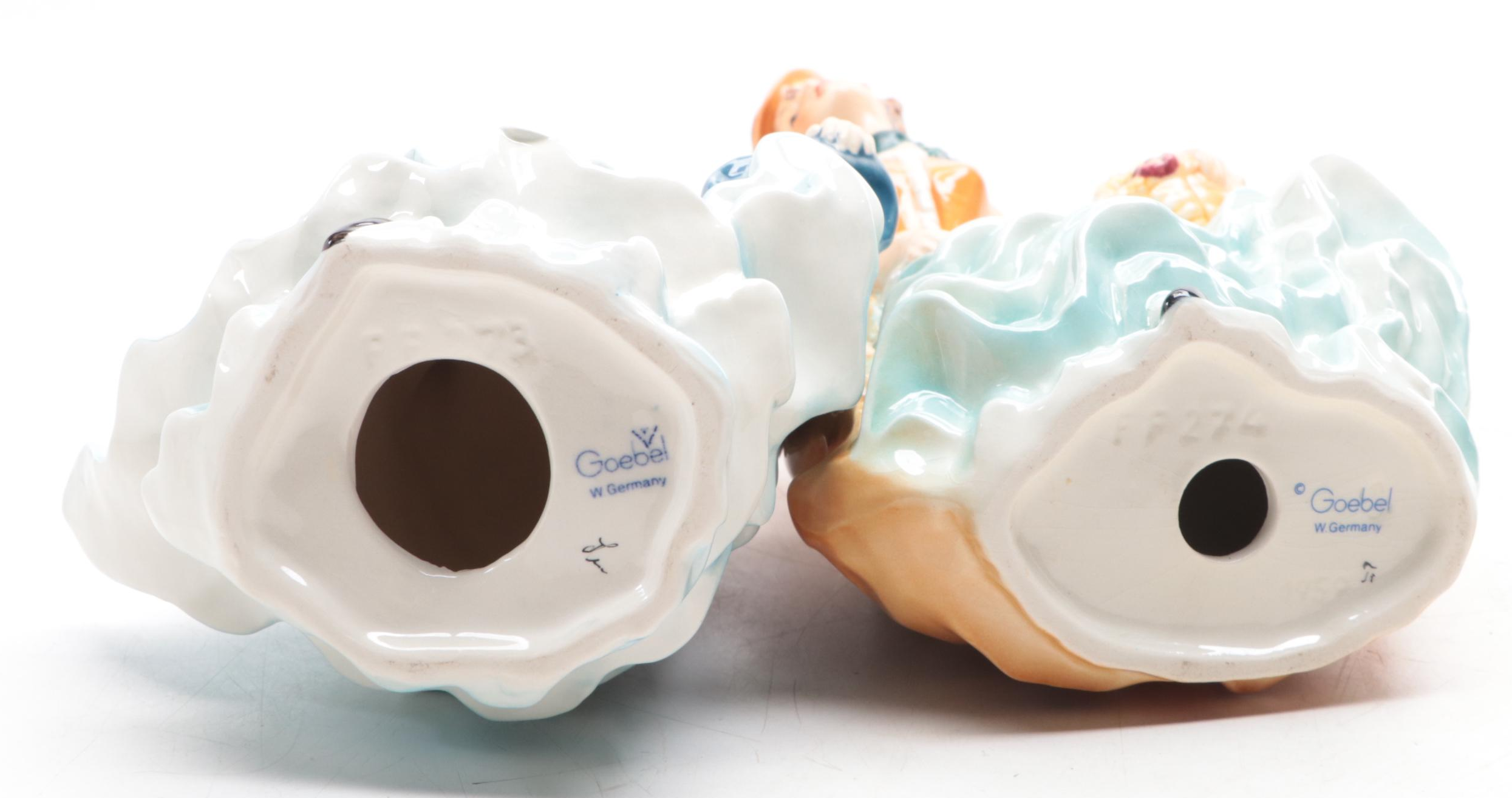 Goebel "Say Please" and Other Porcelain Lady in Gown Figurines