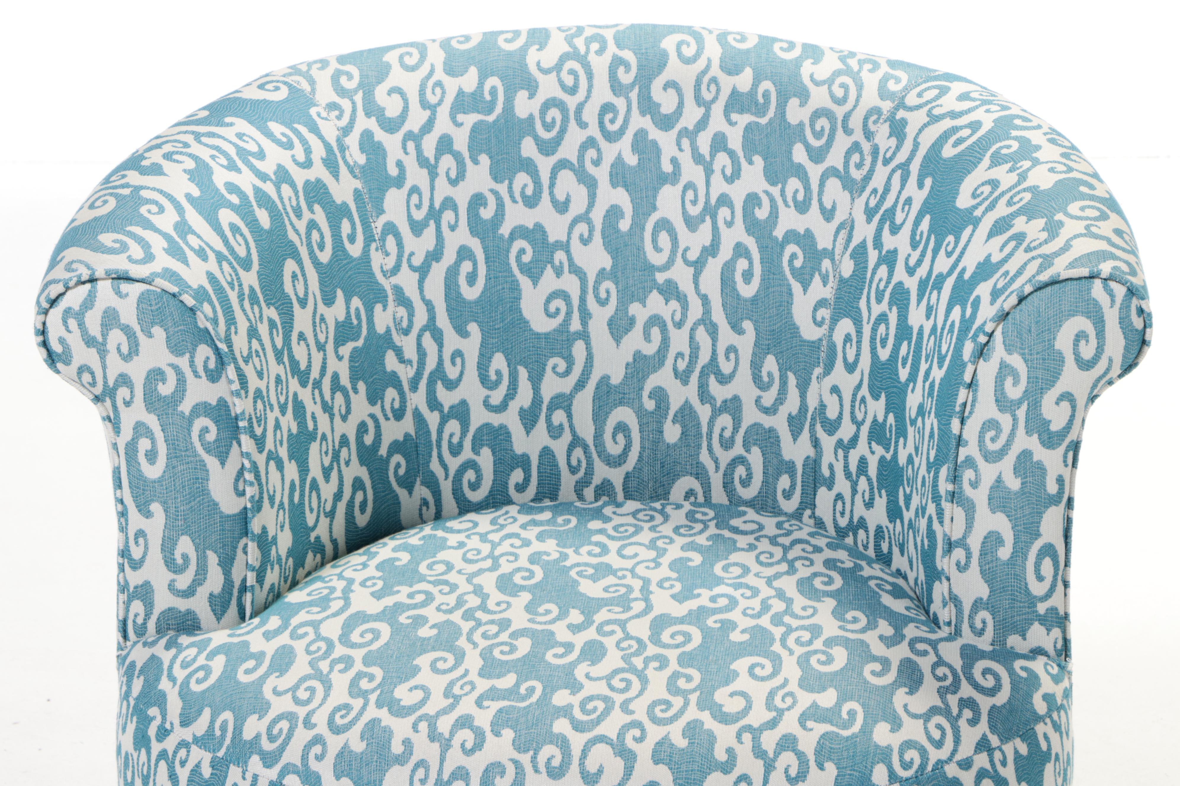 Best Chairs Inc. CustomUpholstered Hardwood Swivel Tub Chair EBTH