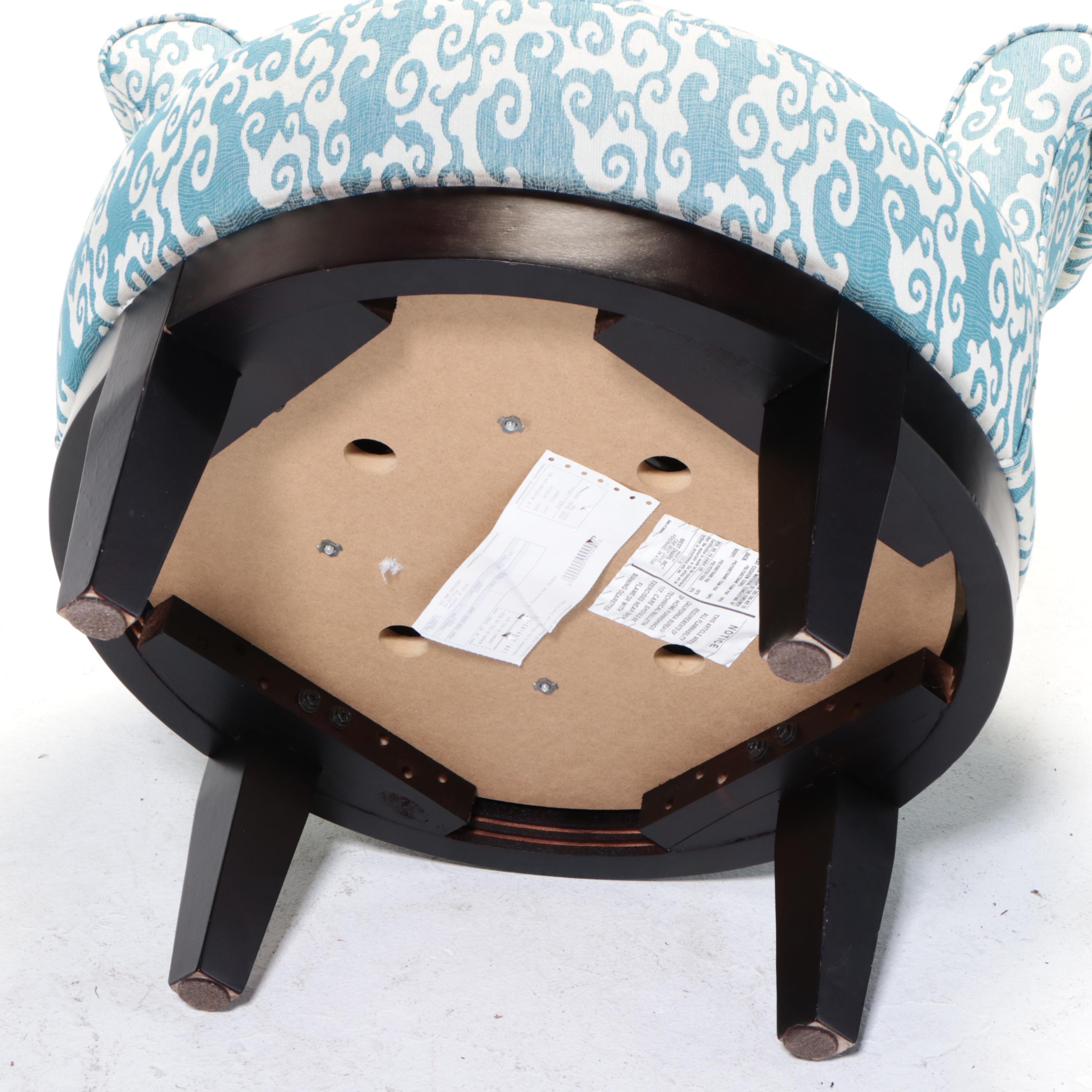 Best Chairs Inc. Custom-Upholstered Hardwood Swivel Tub Chair