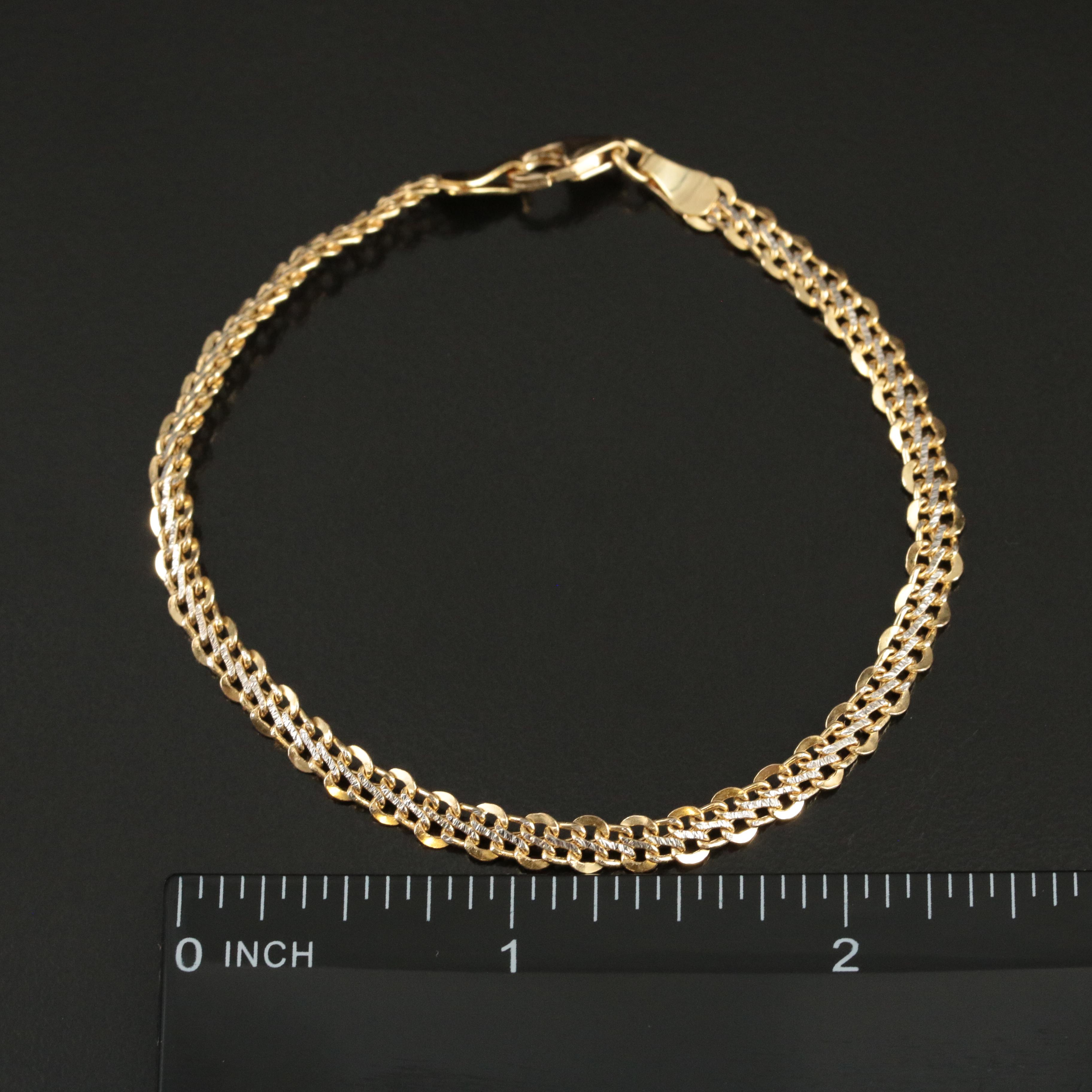 14K Figure Eight Link Bracelet