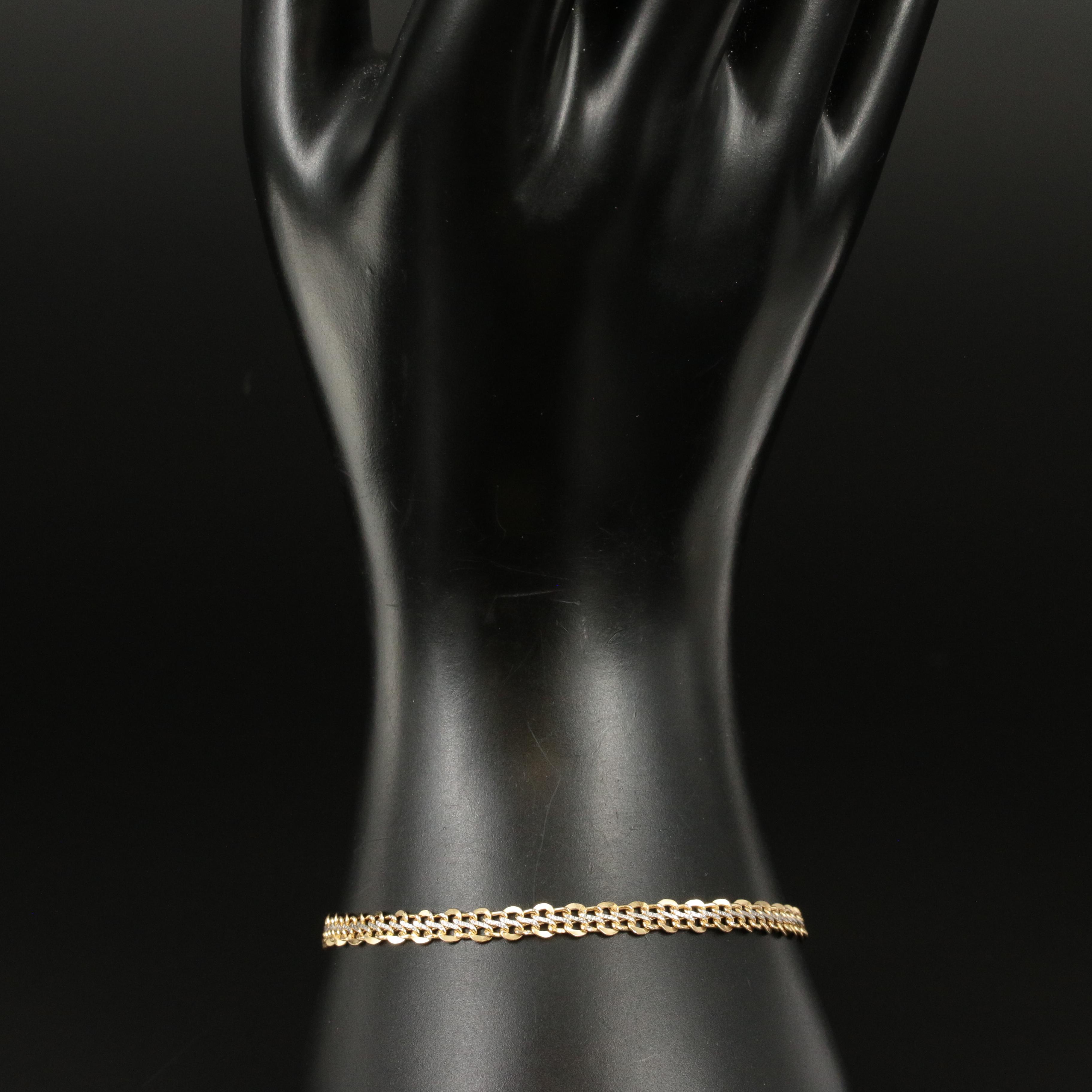 14K Figure Eight Link Bracelet