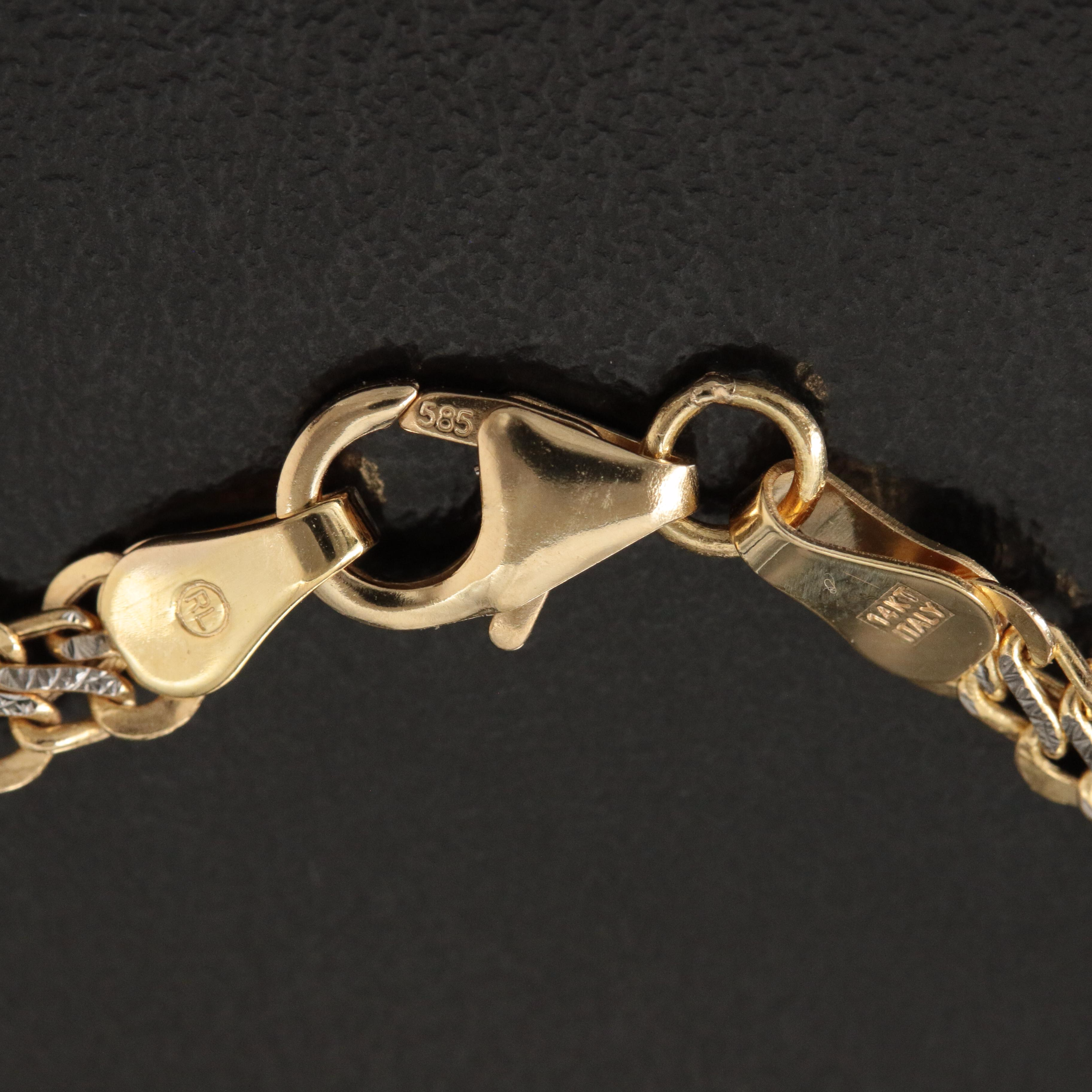 14K Figure Eight Link Bracelet