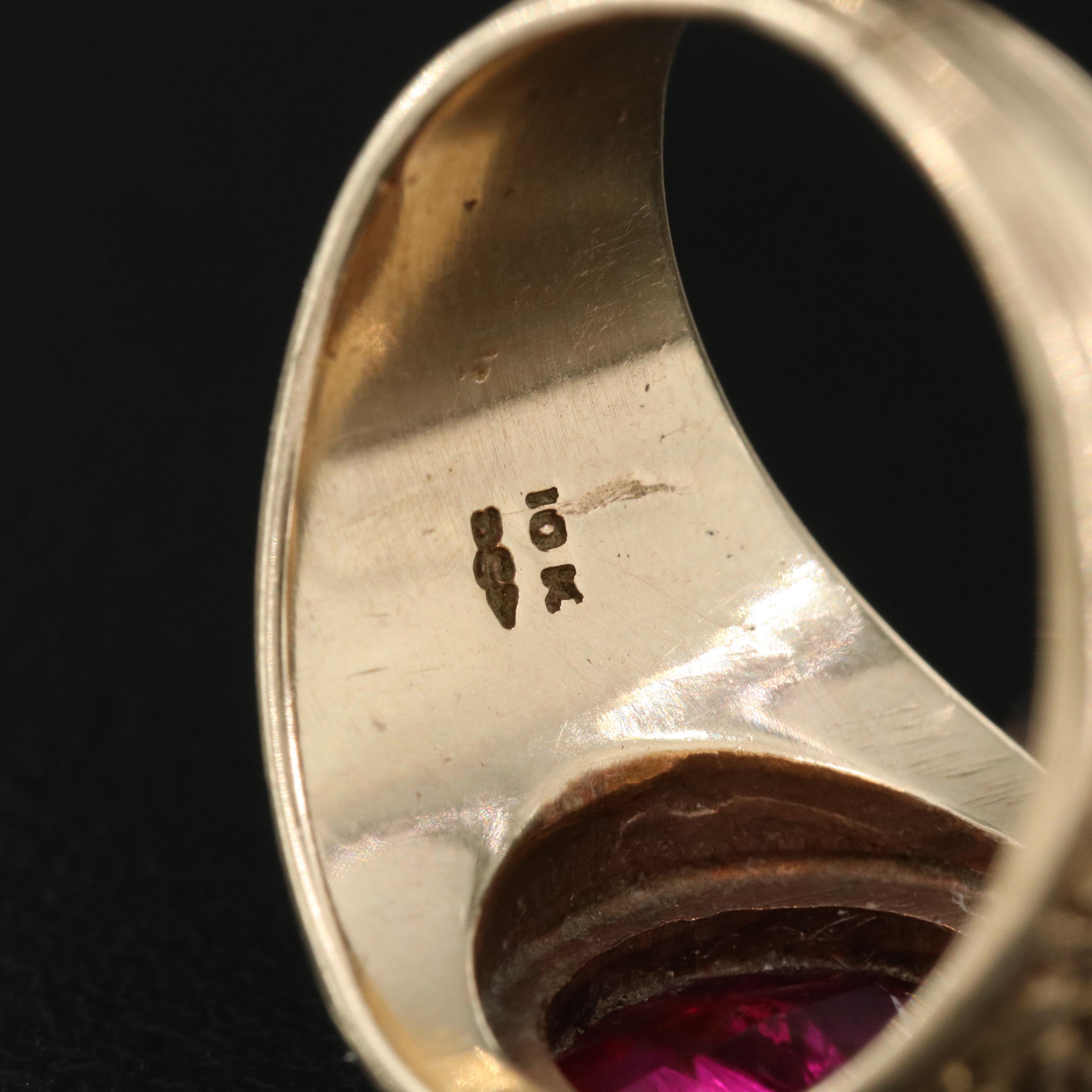 1949 14K Ruby Northwestern University Class Ring