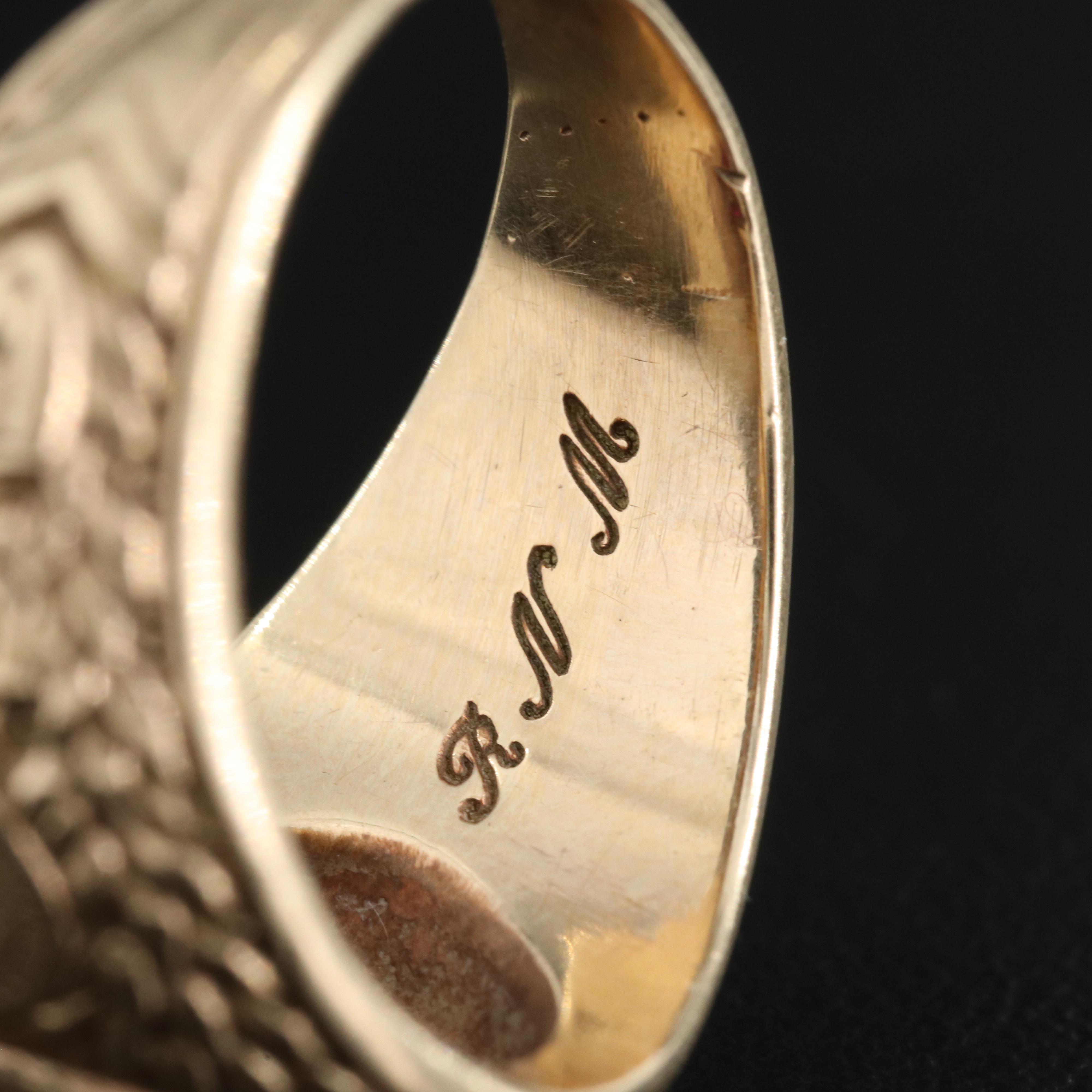 1949 14K Ruby Northwestern University Class Ring