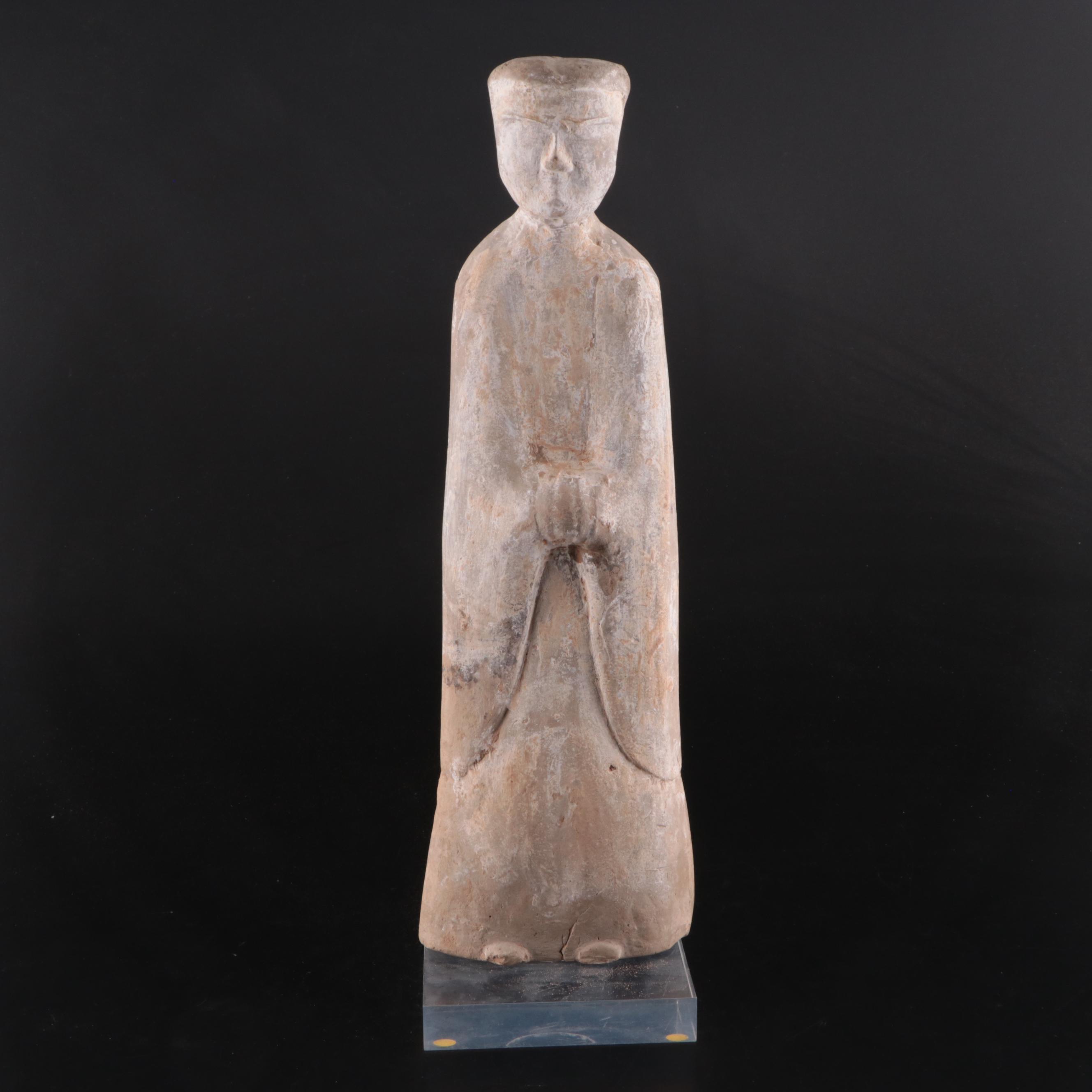Large Earthenware Tomb Figure, Possibly Han Dynasty
