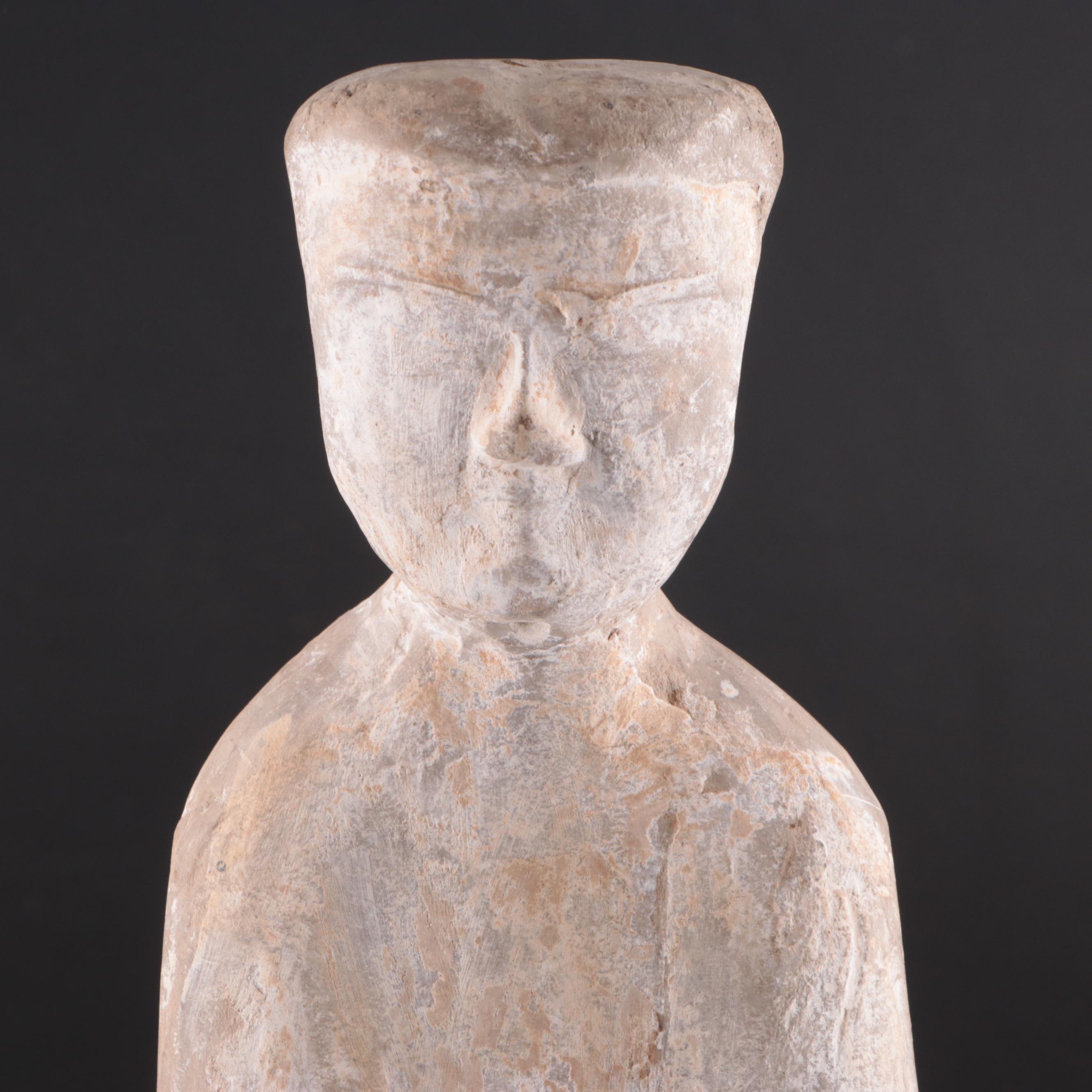 Large Earthenware Tomb Figure, Possibly Han Dynasty