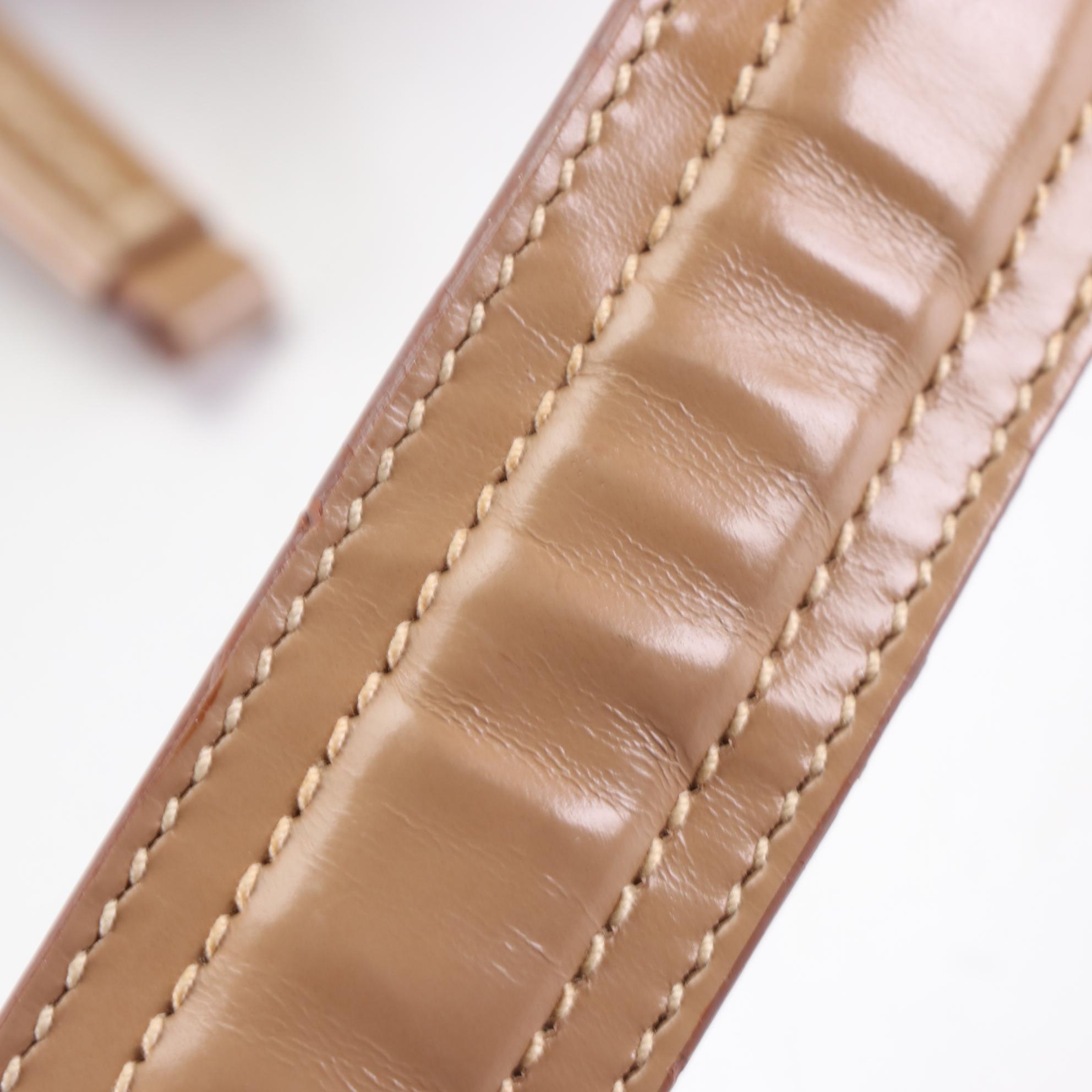 Prada White Nylon Logo Shoulder Bag with Chestnut Leather Trim