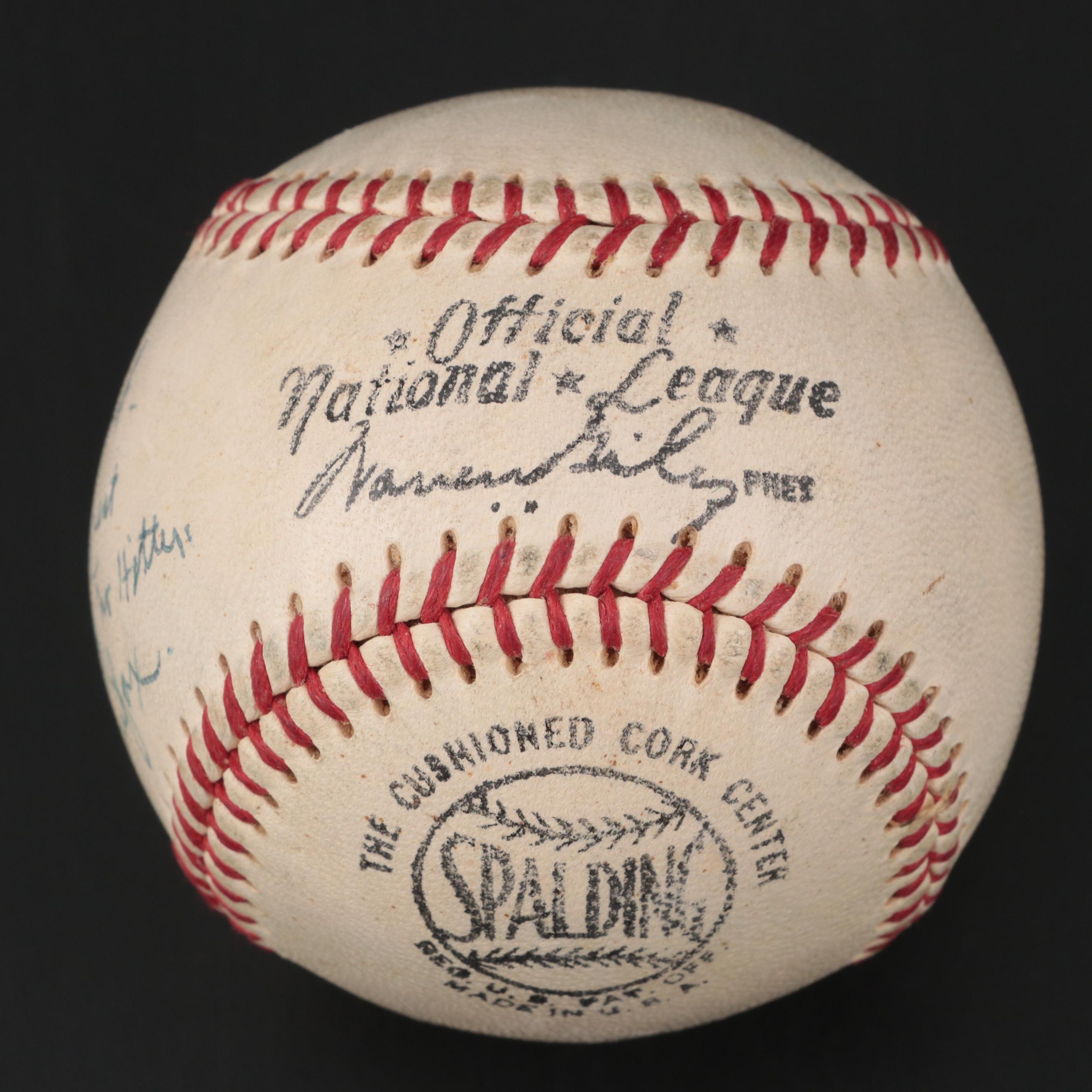 Sandy Koufax Signed Spalding Official National League Baseball with Display