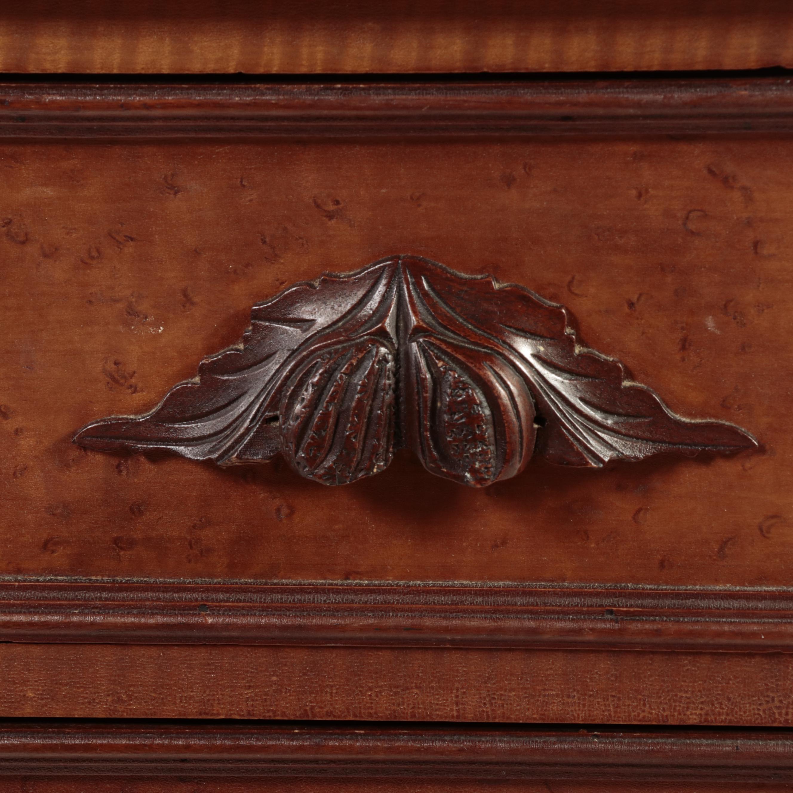 Victorian Tiger Maple, Bird's-Eye Maple, Oak, Walnut, and Pine Four-Drawer Chest