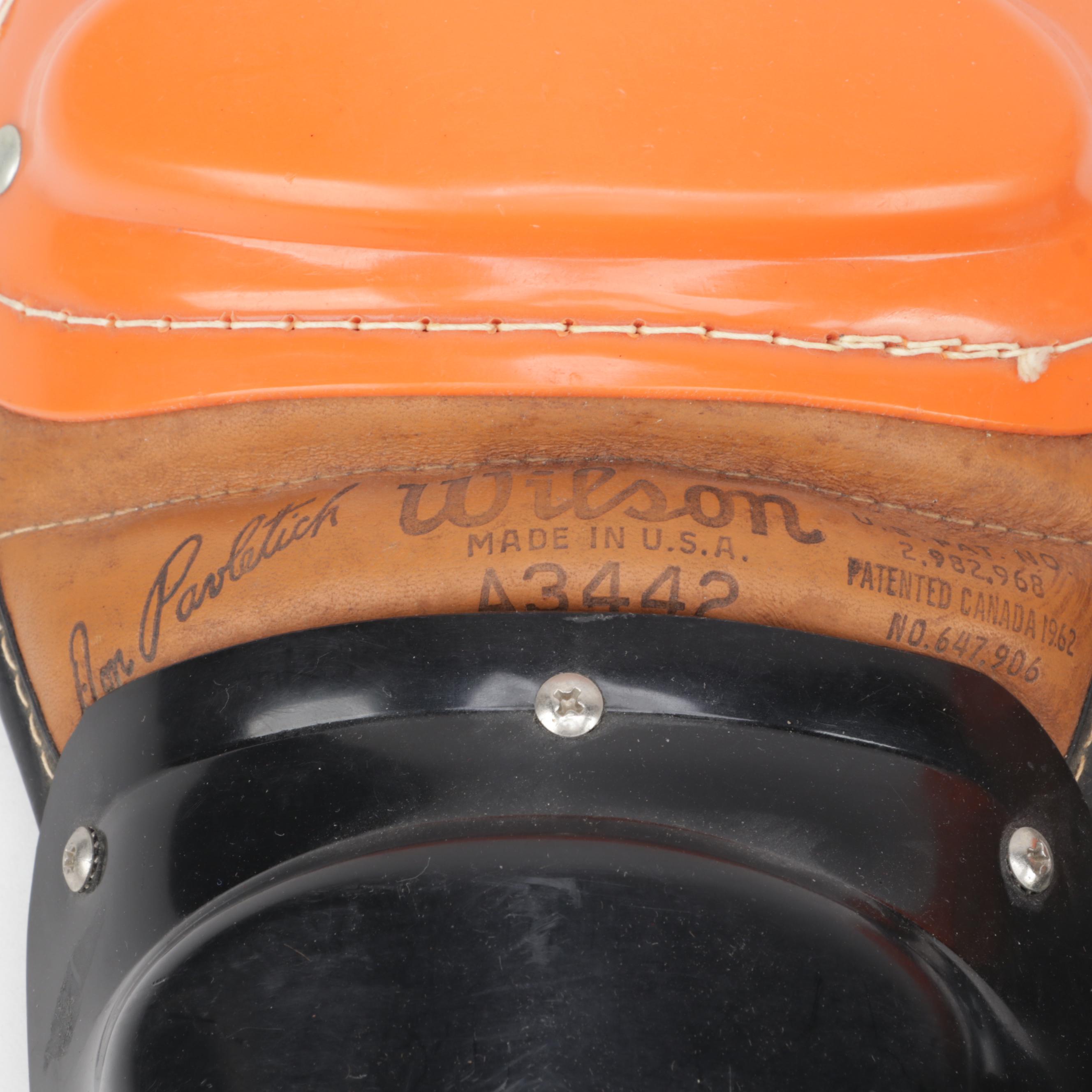 Wilson Shin Guards with Premier Catcher's Mask, and Rawlings Batting Gloves