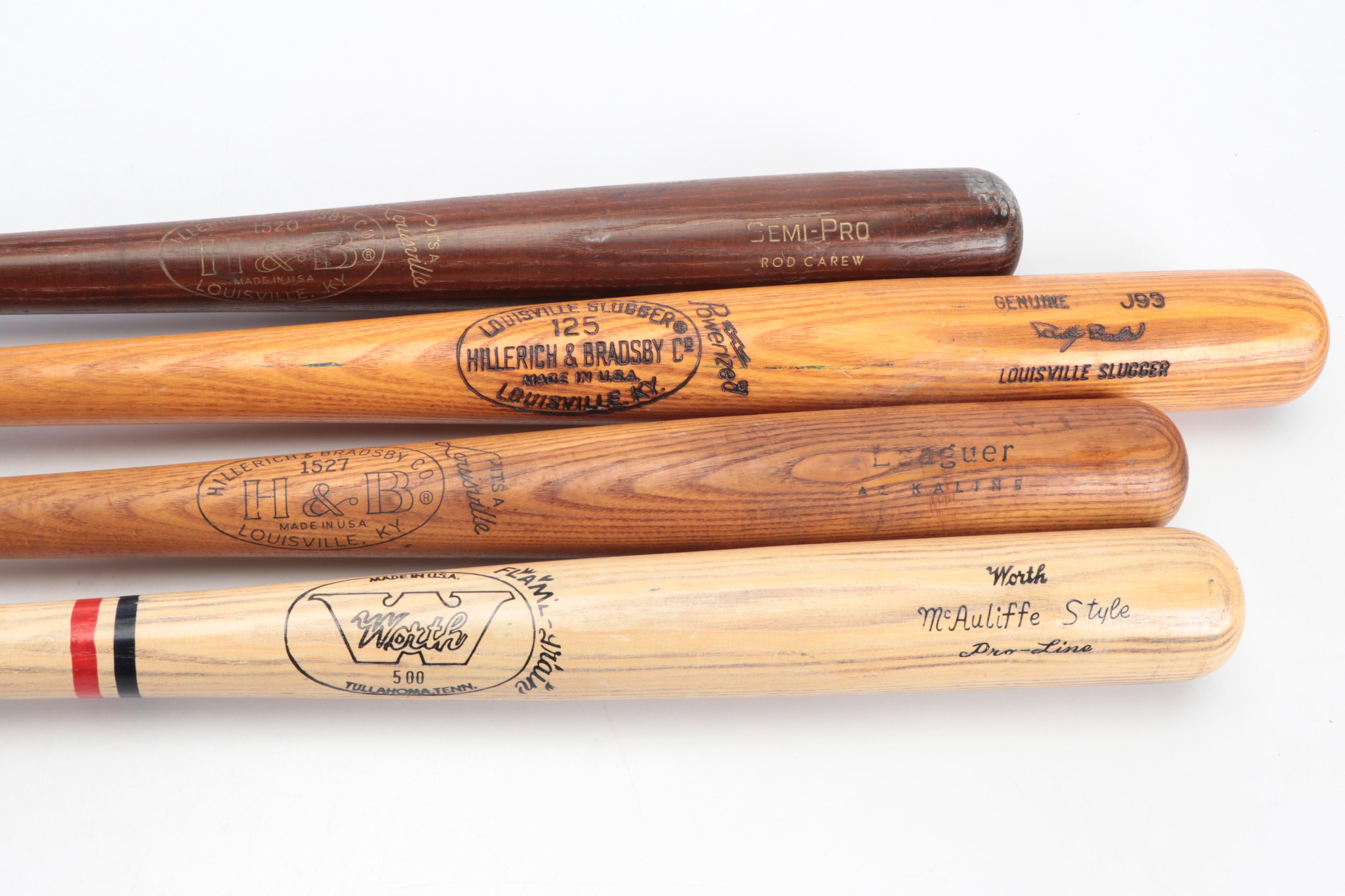 Al Kaline, Rod Carew and More Signature Model Wooden Baseball Bats