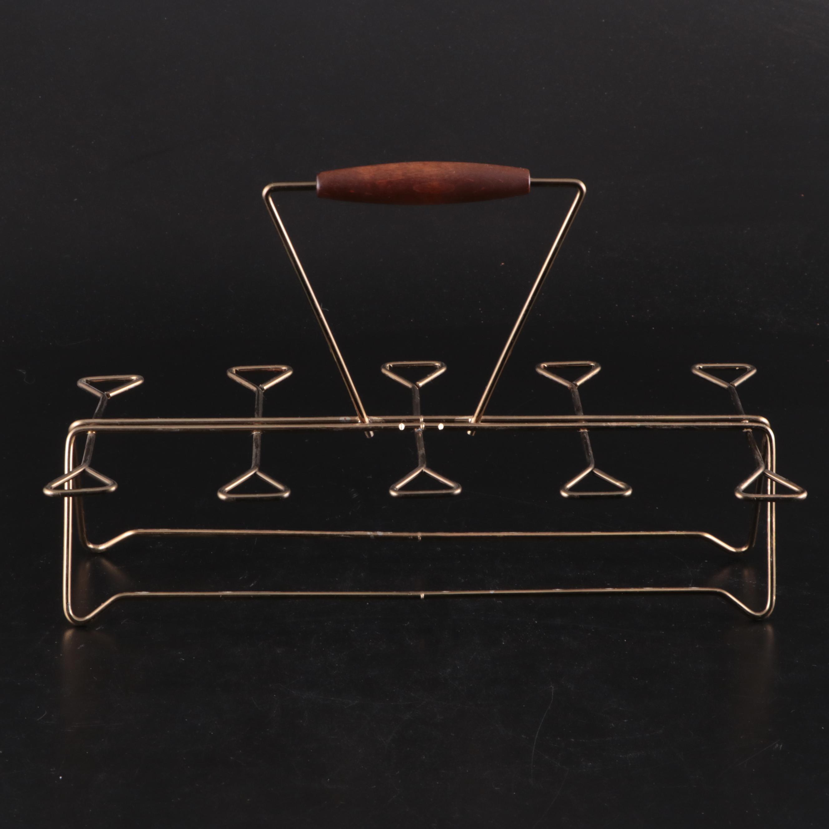 Frosted Glass Tumblers with Caddy, Mid to Late 20th Century | EBTH