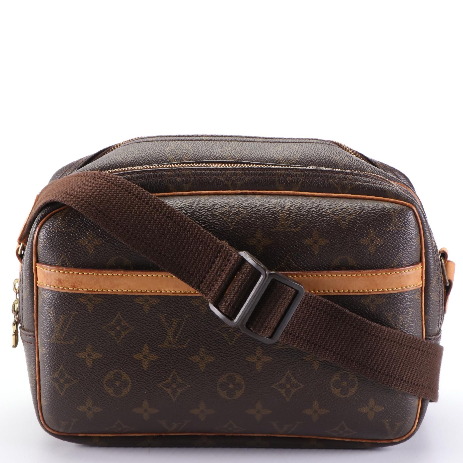 Louis Vuitton Reporter PM Bag in Monogram Canvas and Vachetta Leather