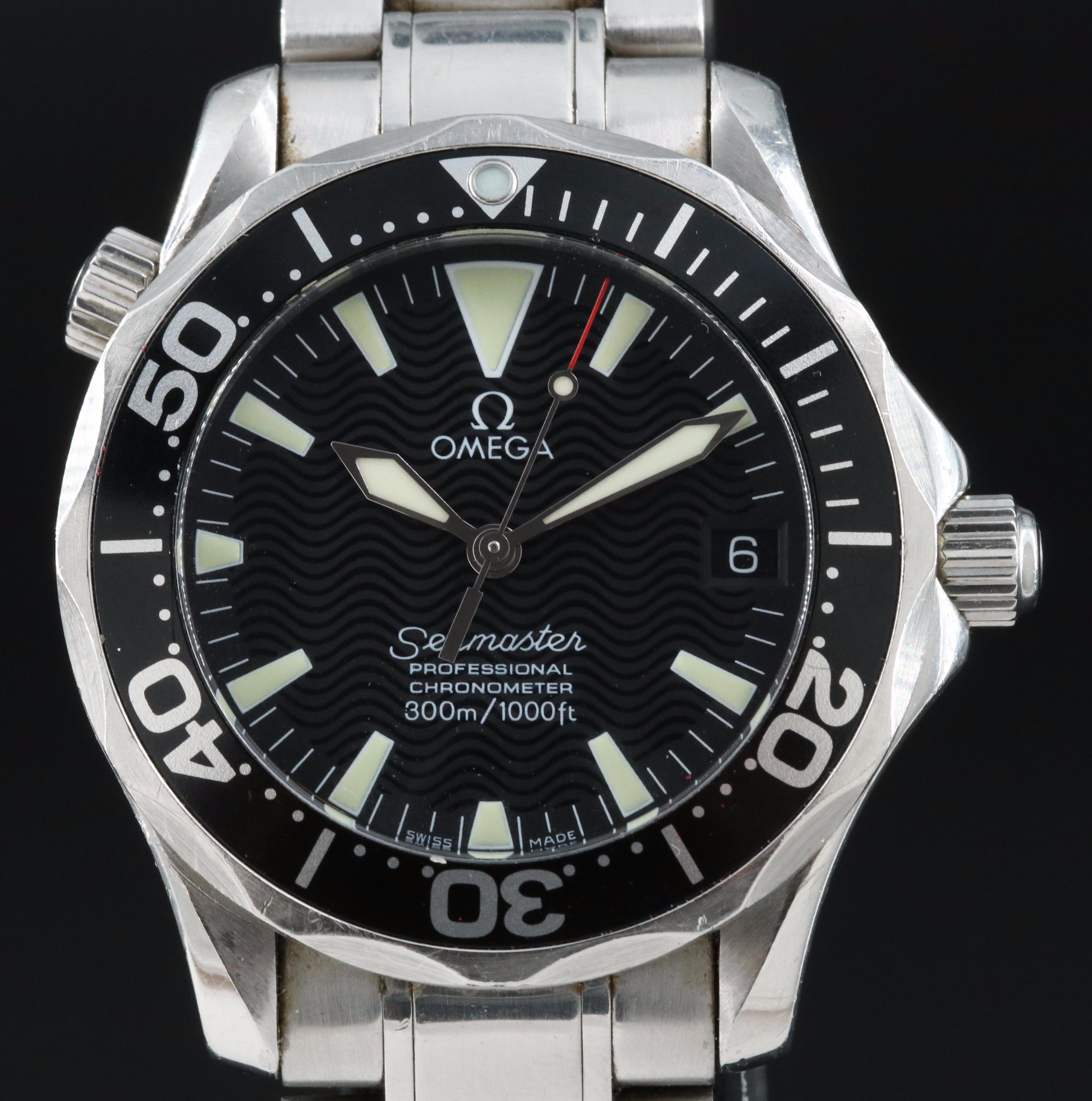 Stainless Steel Omega Seamaster Automatic Watch