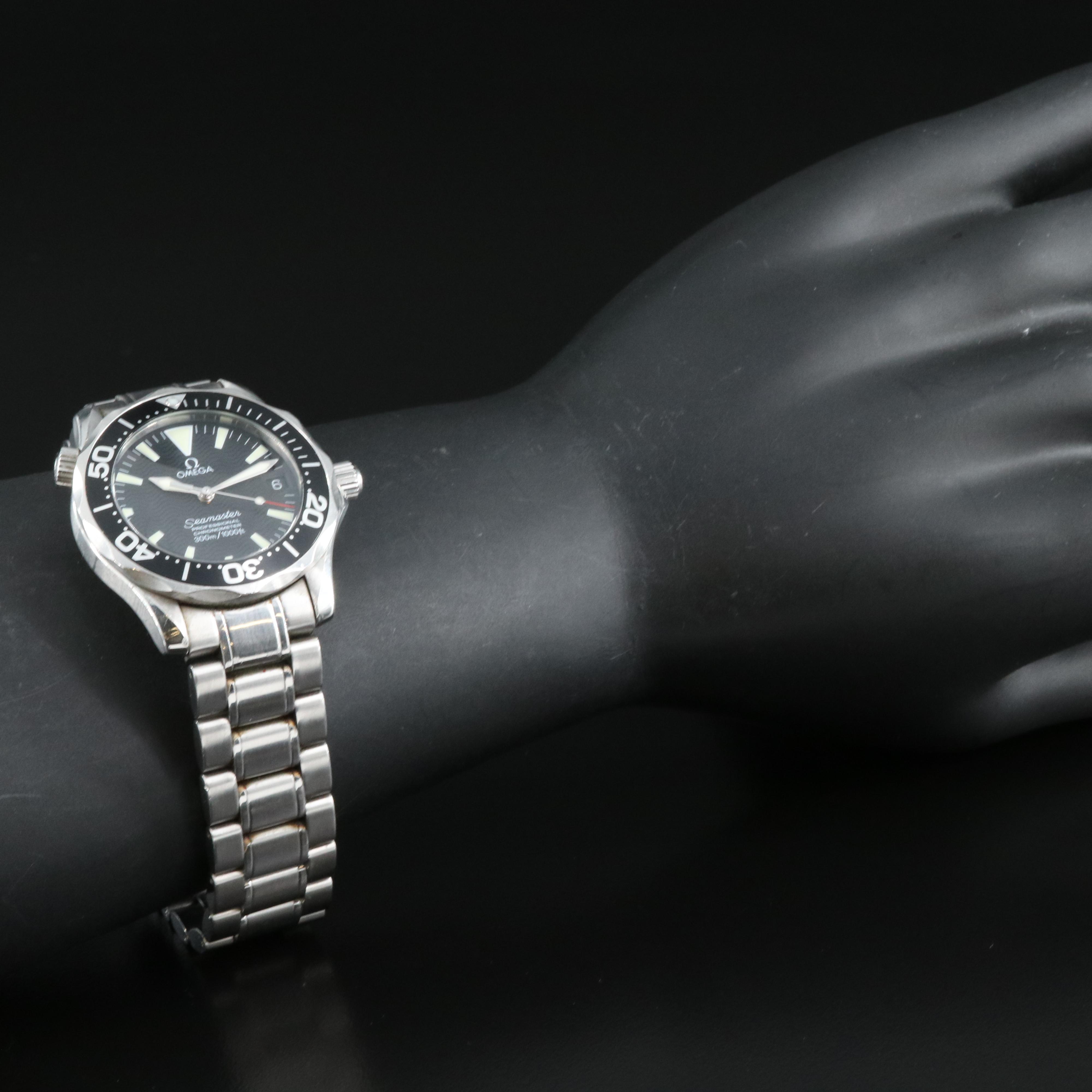 Stainless Steel Omega Seamaster Automatic Watch