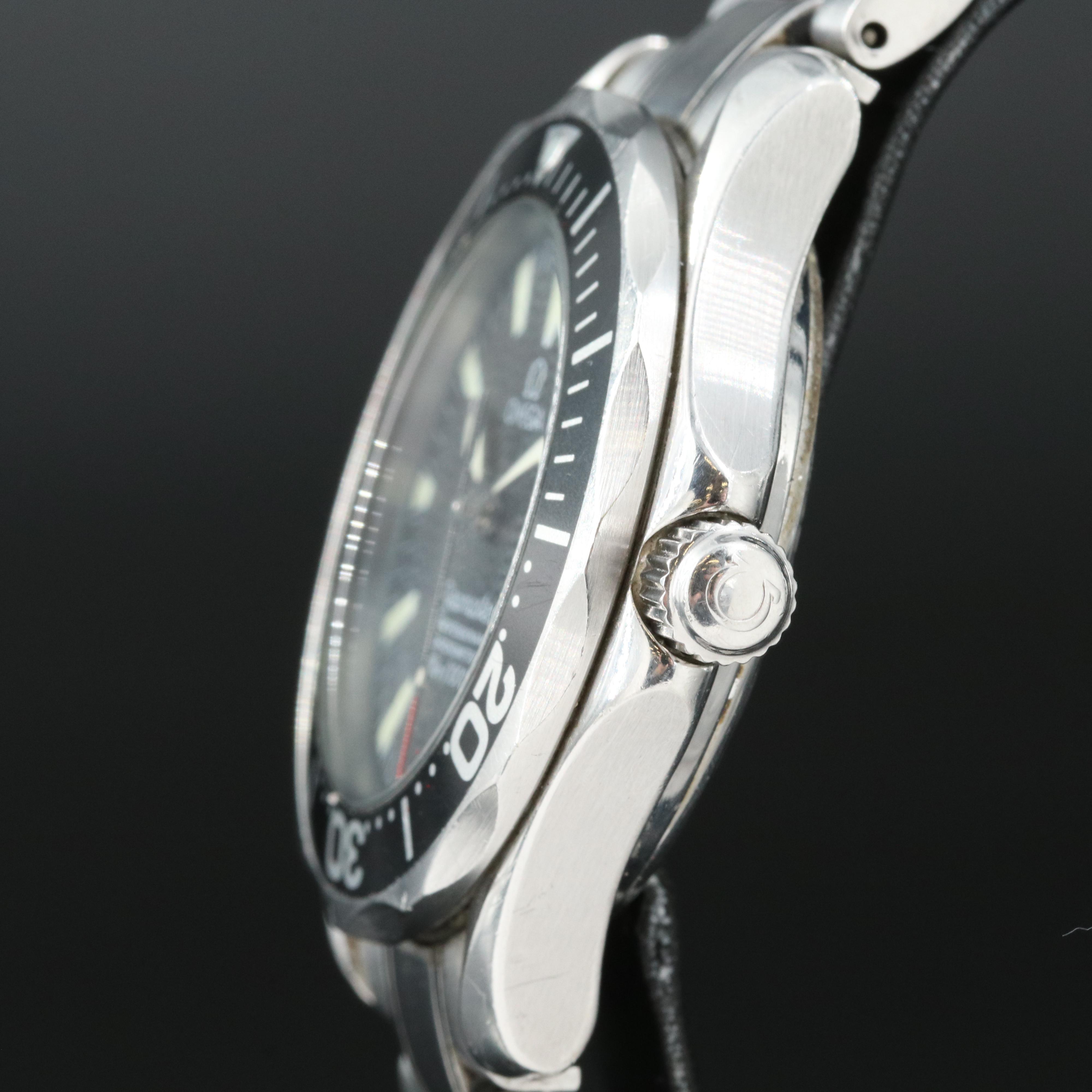 Stainless Steel Omega Seamaster Automatic Watch