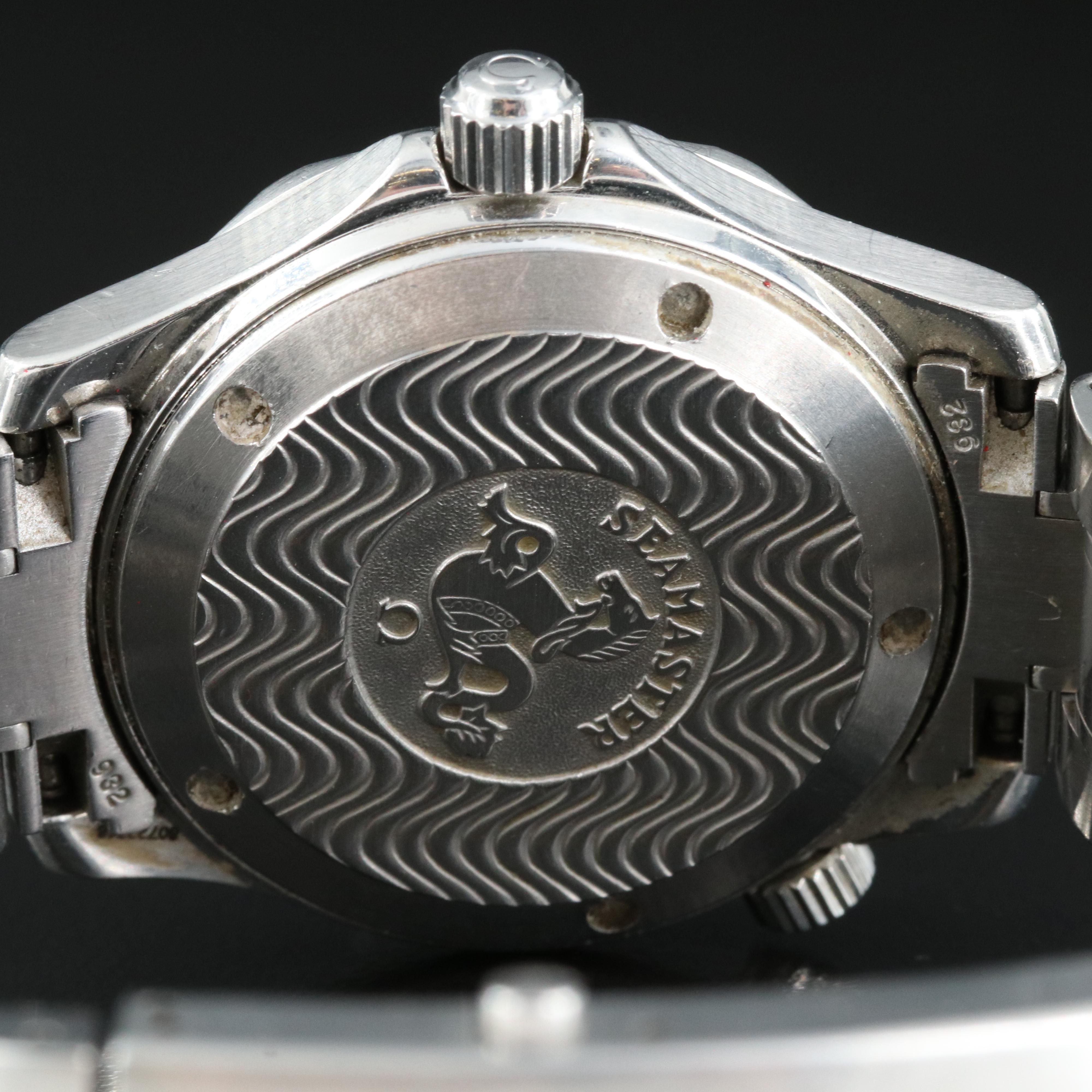 Stainless Steel Omega Seamaster Automatic Watch