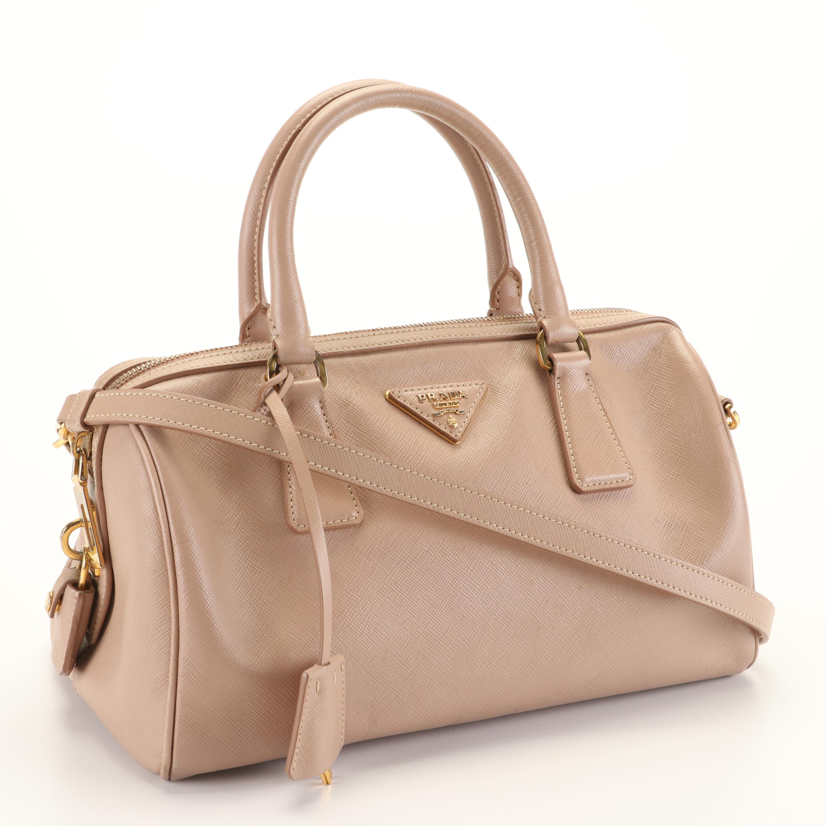 Prada Top Handle Bag in Saffiano Leather