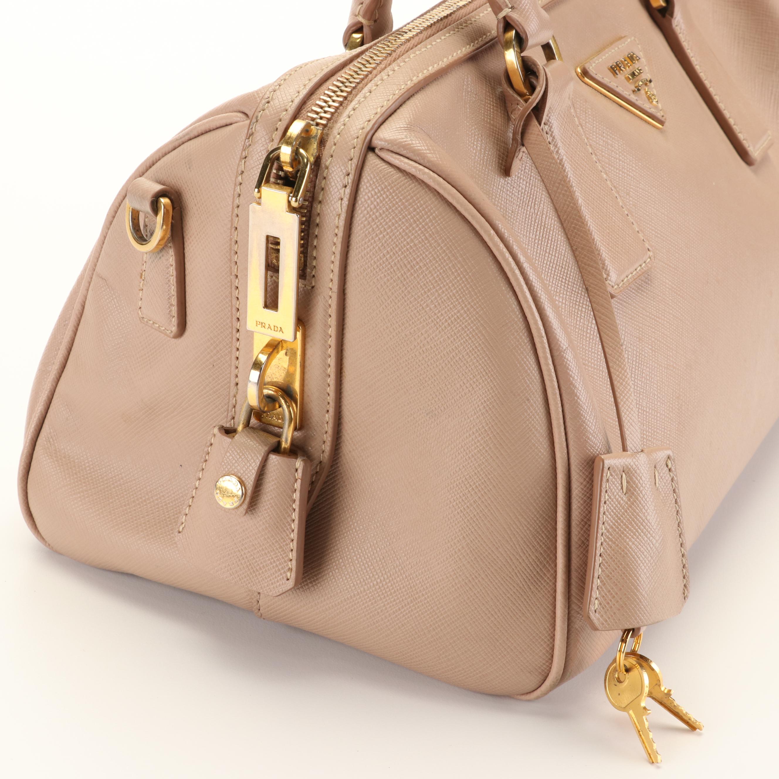 Prada Top Handle Bag in Saffiano Leather