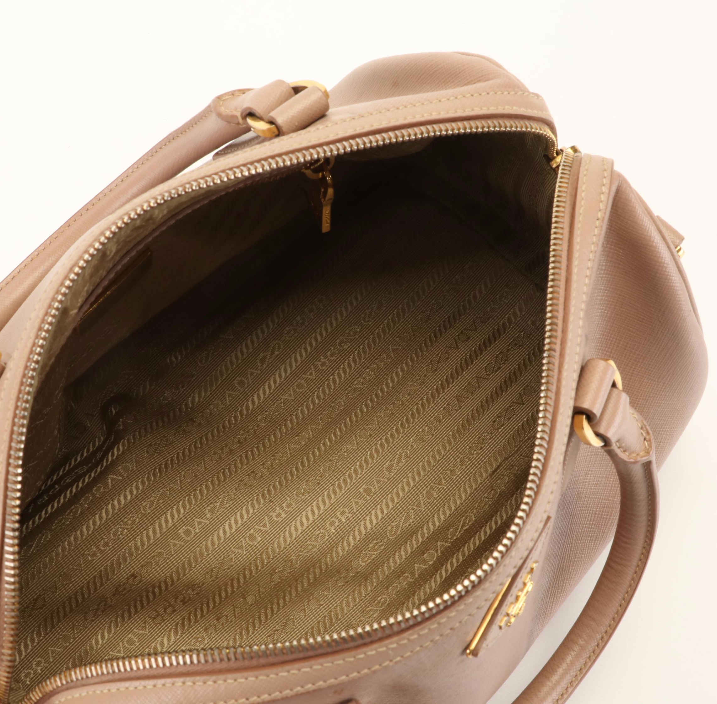 Prada Top Handle Bag in Saffiano Leather