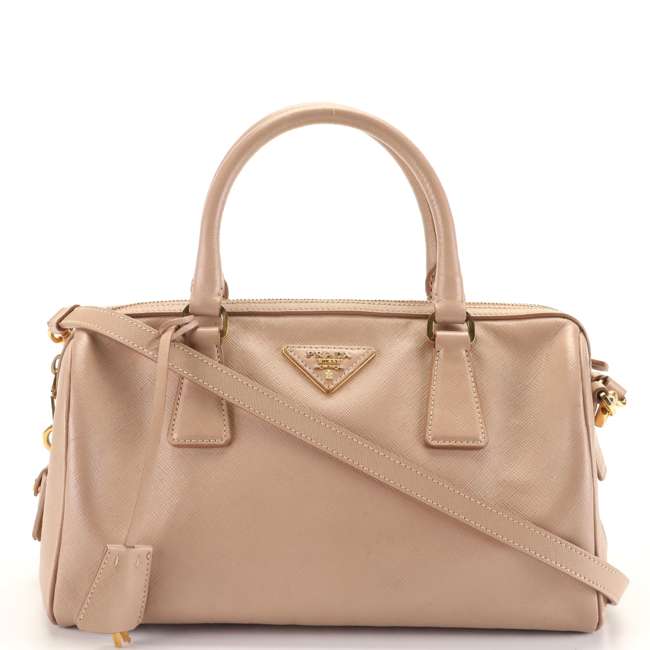 Prada Top Handle Bag in Saffiano Leather