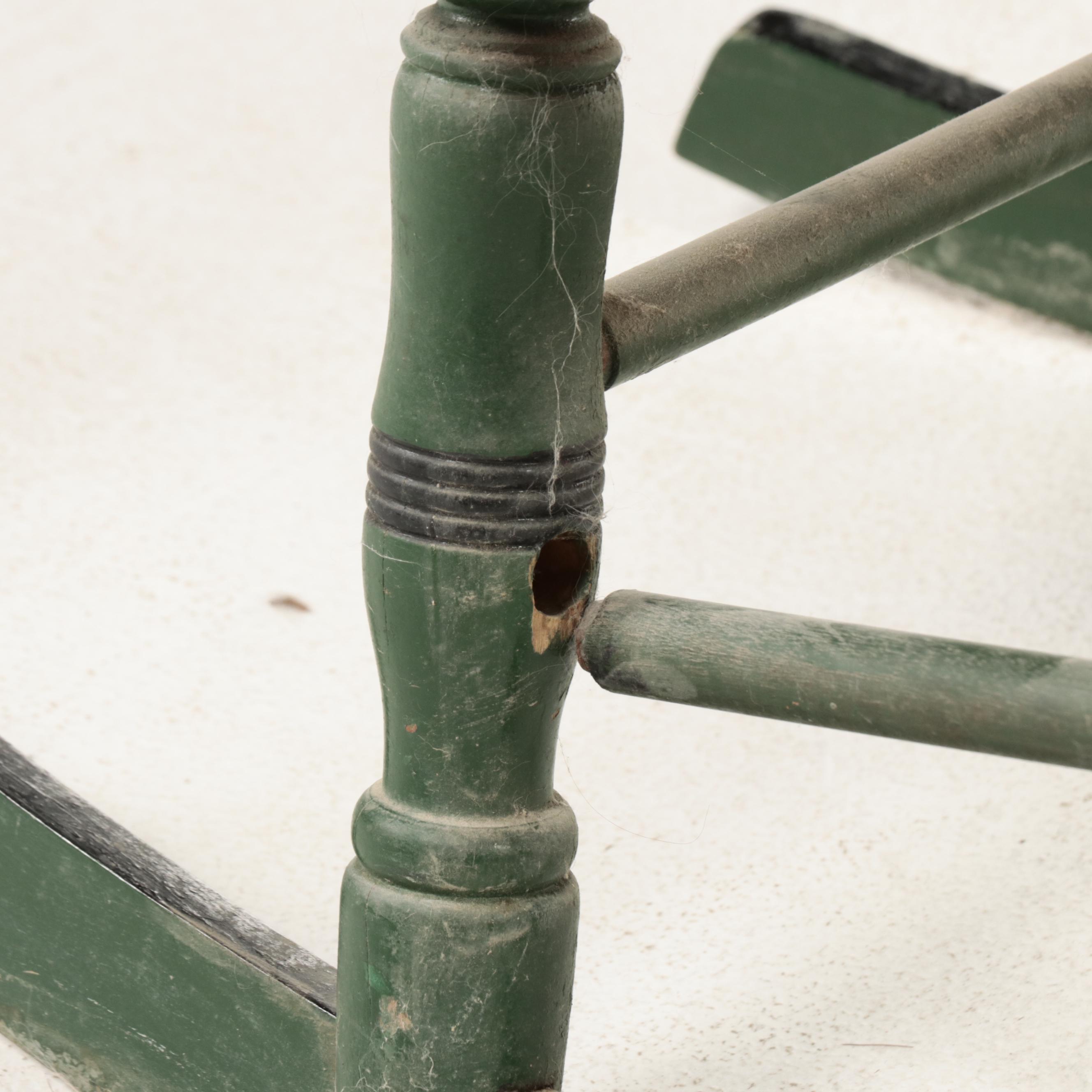 Wooden Rocking Chair Made of Baseball Bats and Equipment