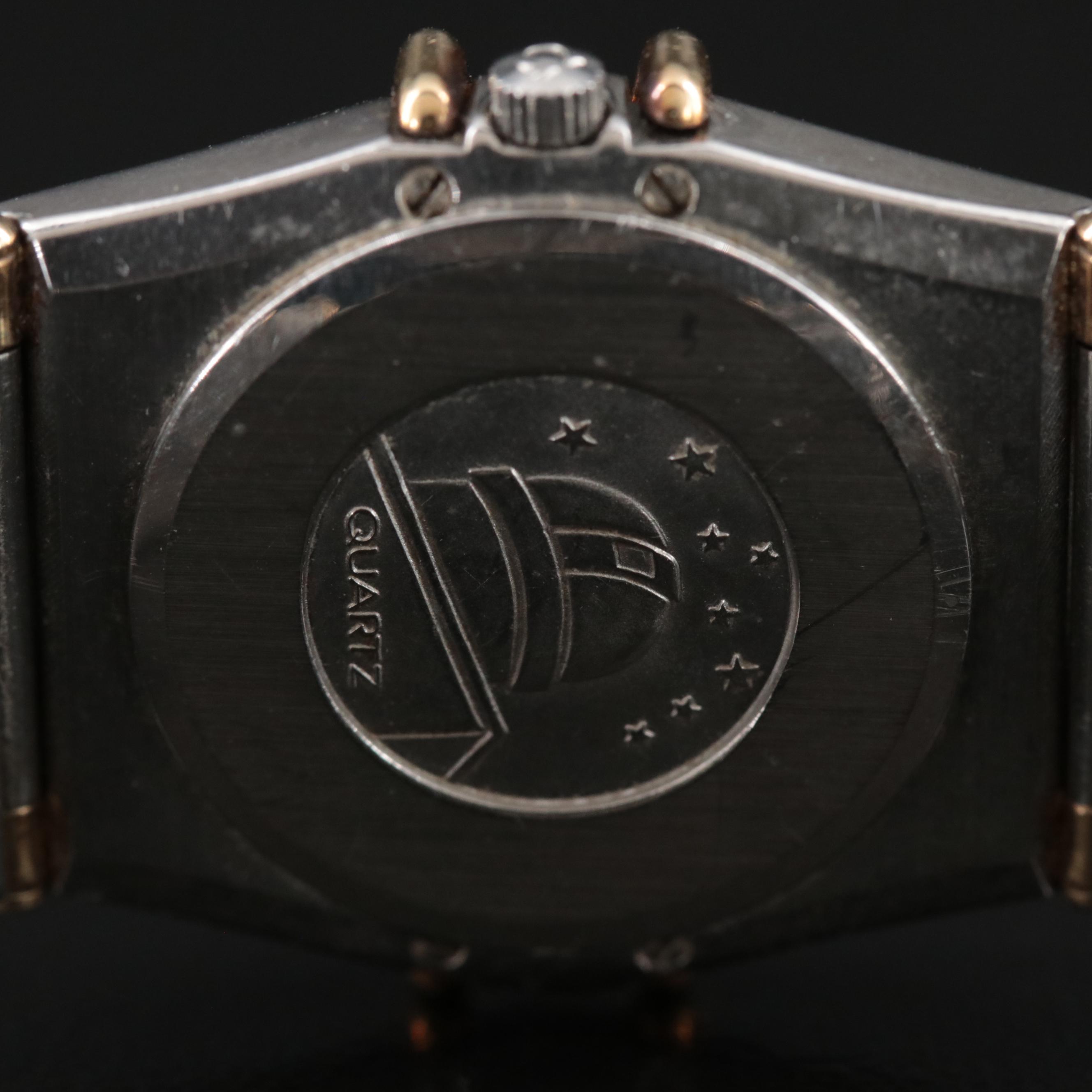 18K and Stainless Steel Omega Constellation Diamond Bezel Watch