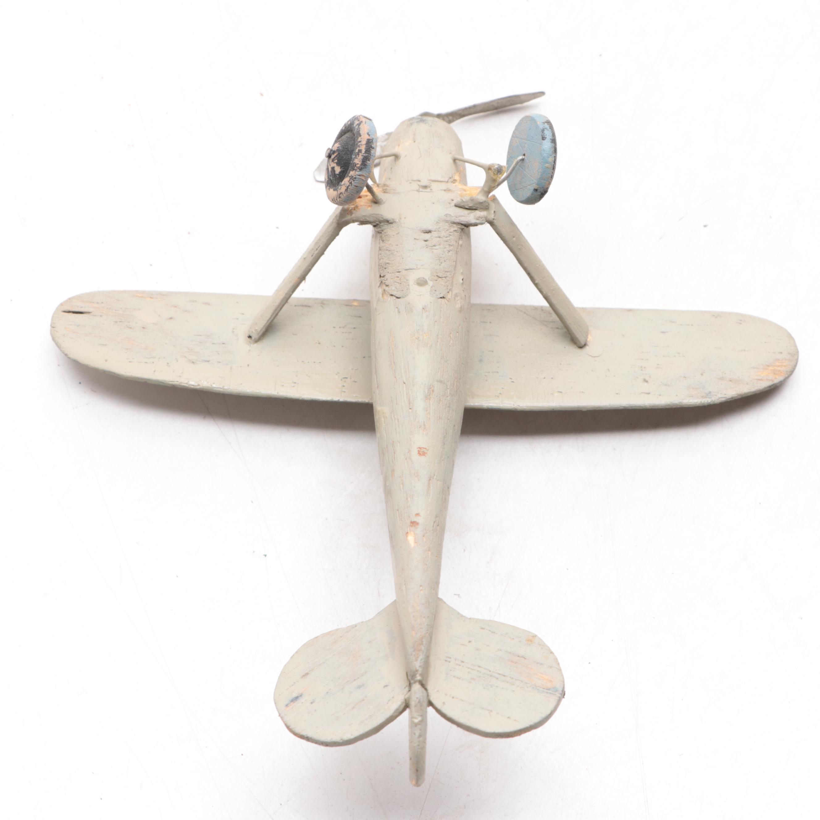 Hand-Crafted Wooden Model Airplanes, Mid-20th Century