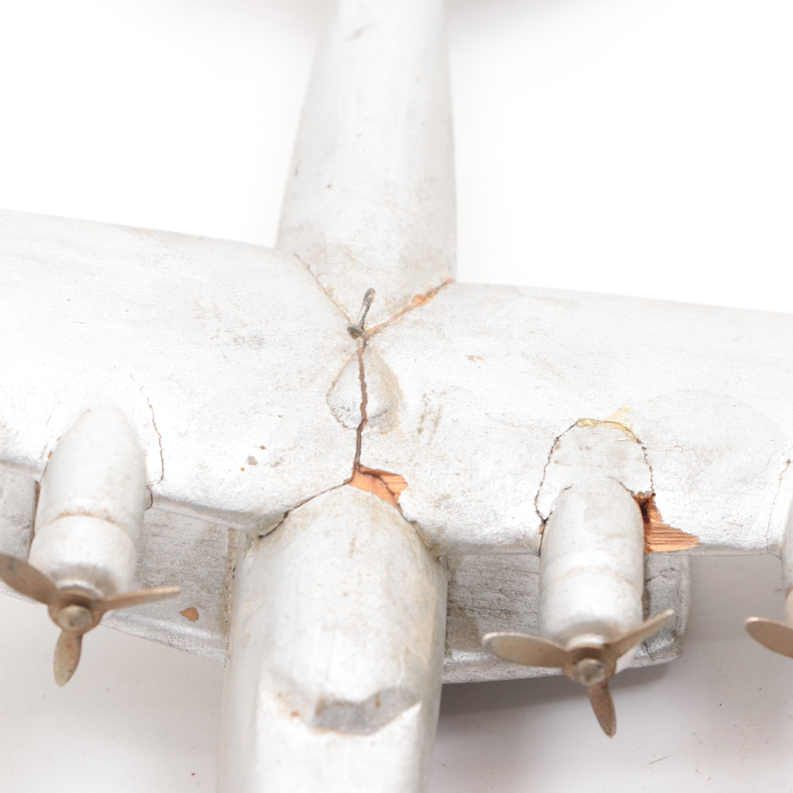 Hand-Crafted Wooden Model Airplanes, Mid-20th Century