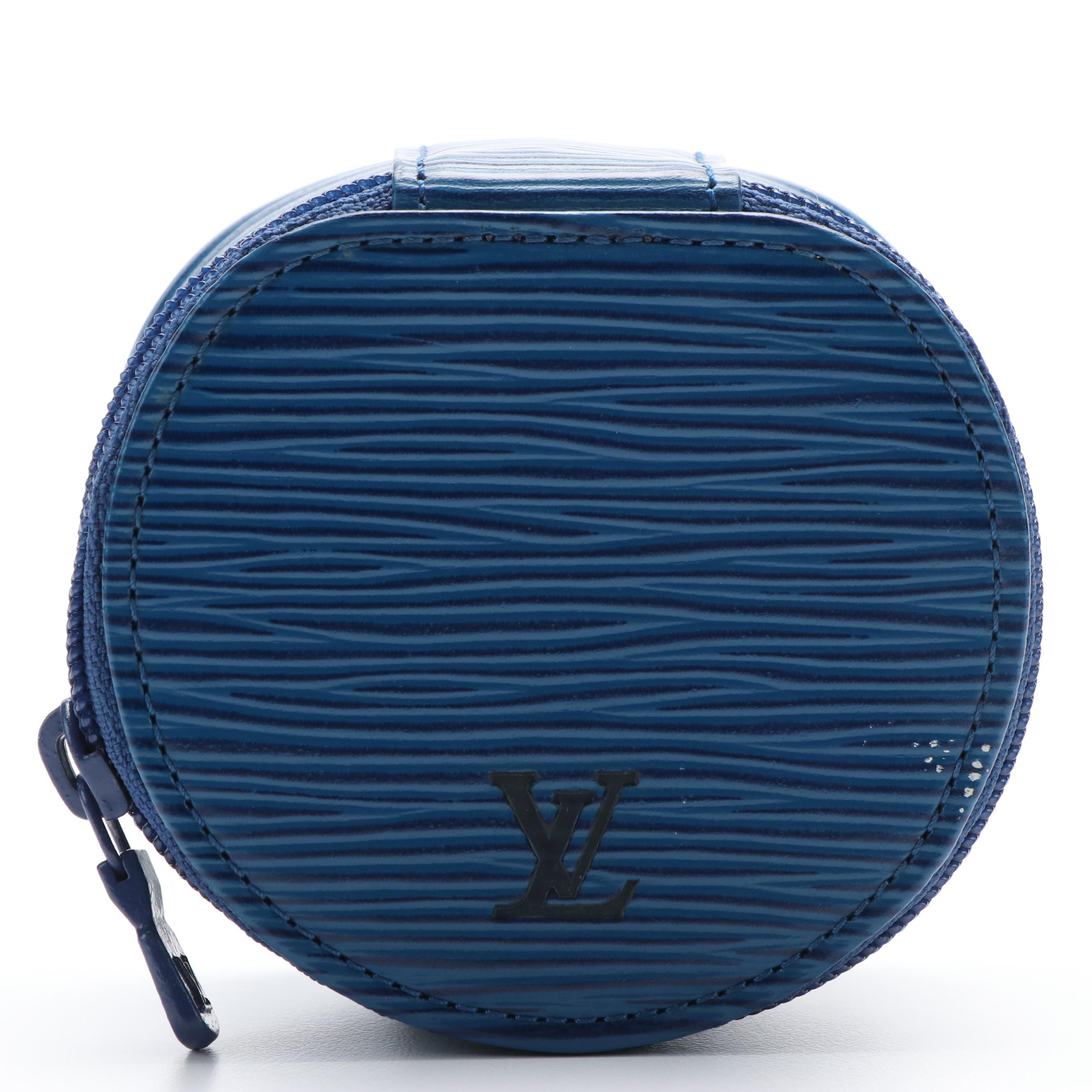 Louis Vuitton Jewelry Case in Blue Epi Leather