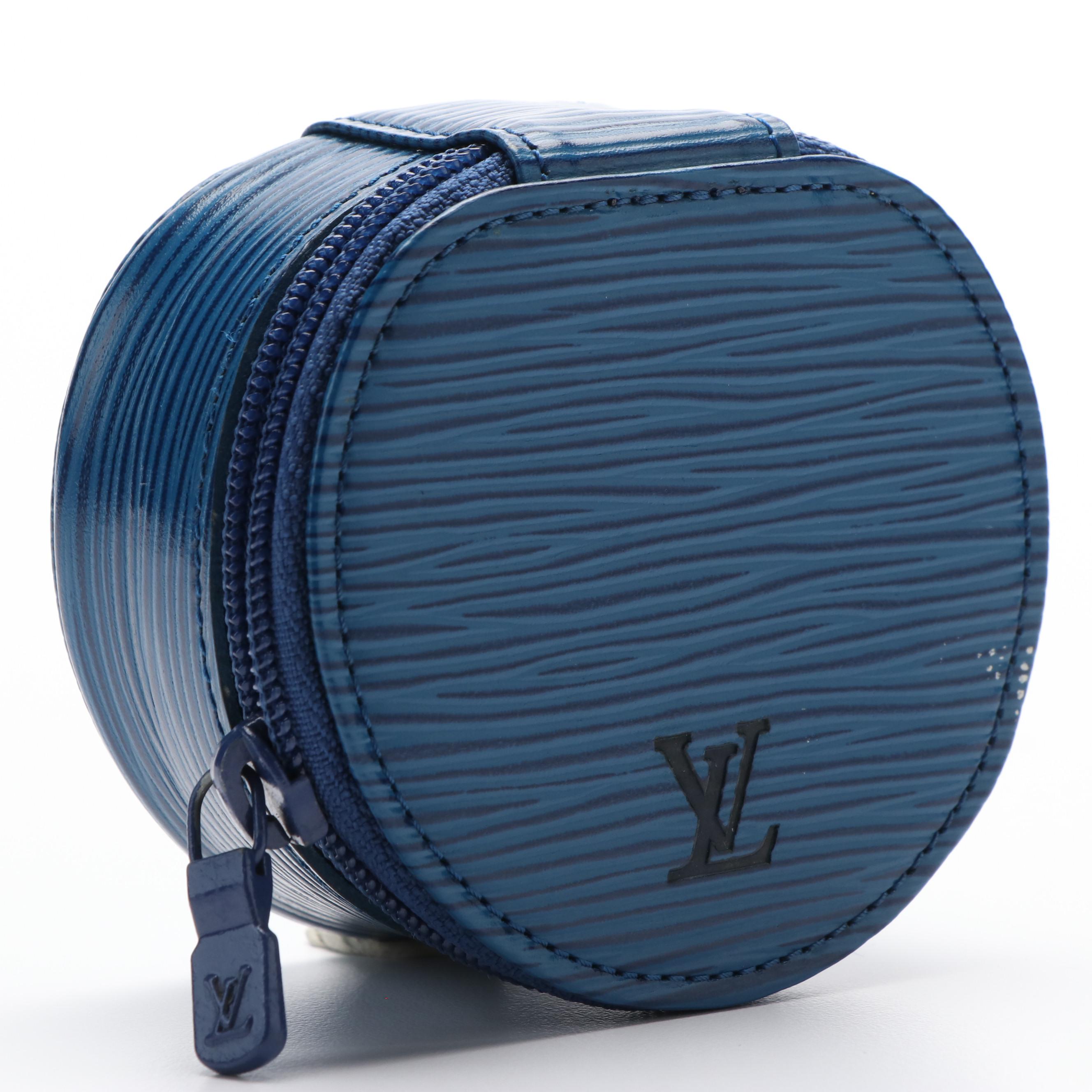 Louis Vuitton Jewelry Case in Blue Epi Leather