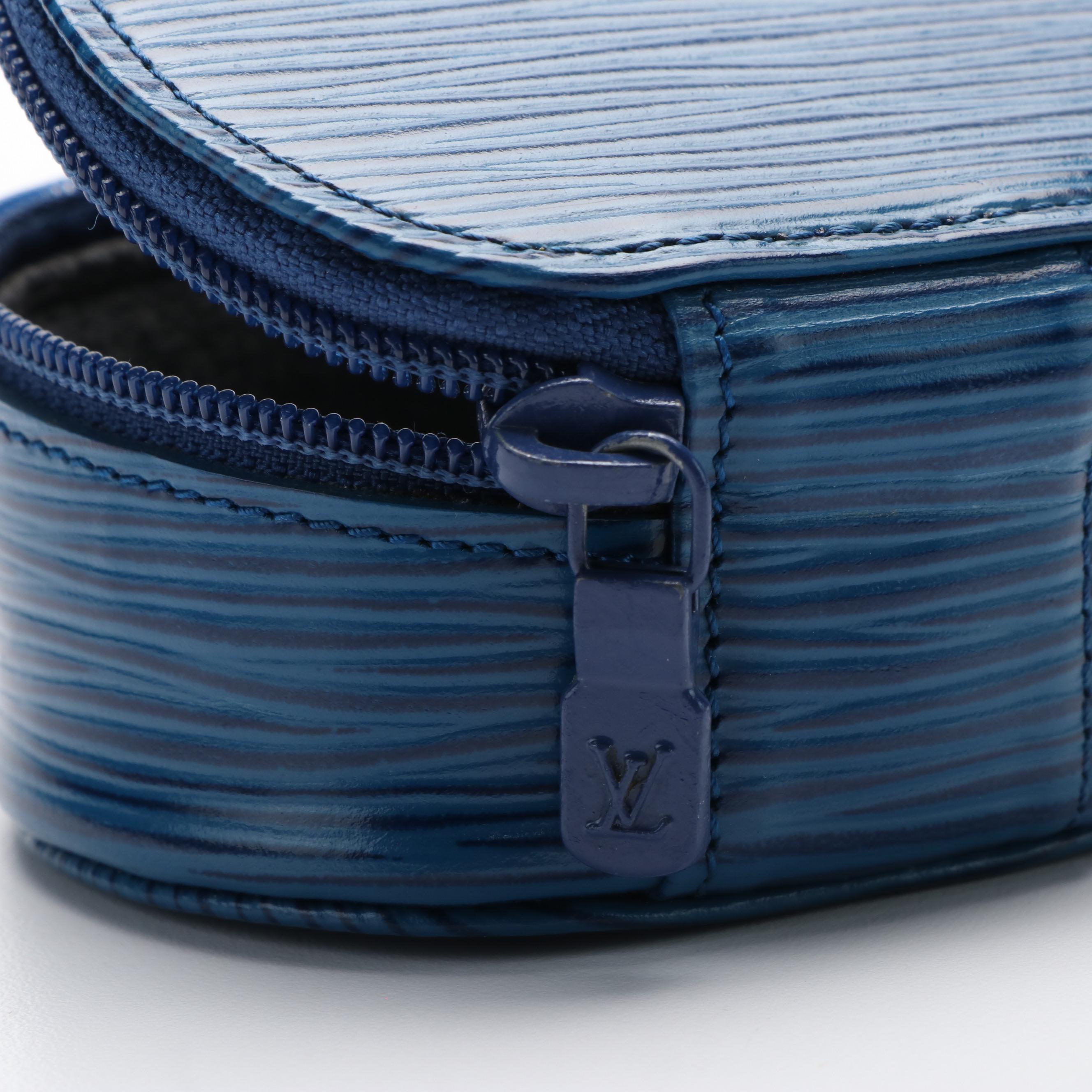 Louis Vuitton Jewelry Case in Blue Epi Leather