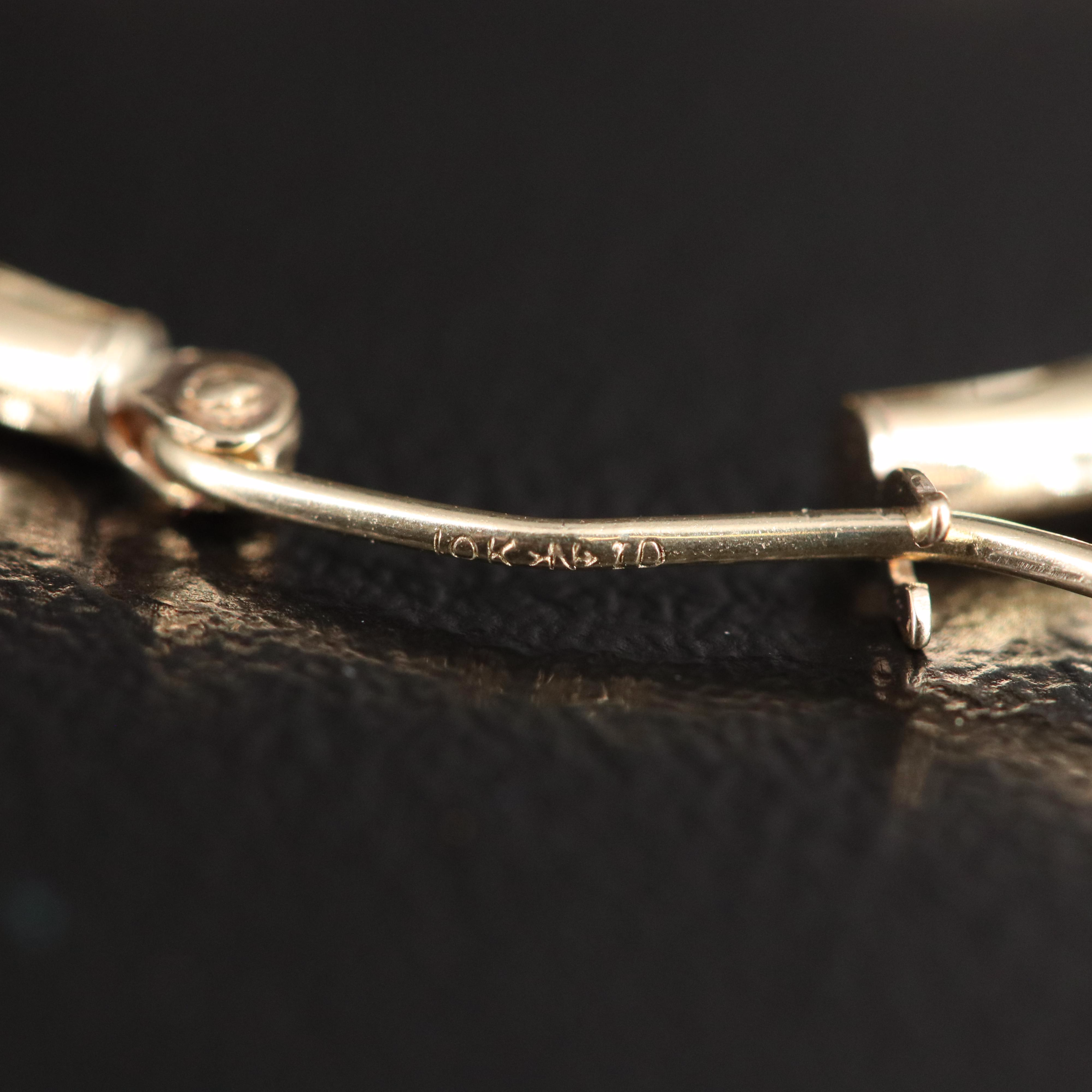 10K Diamond Cut Hoop Earrings