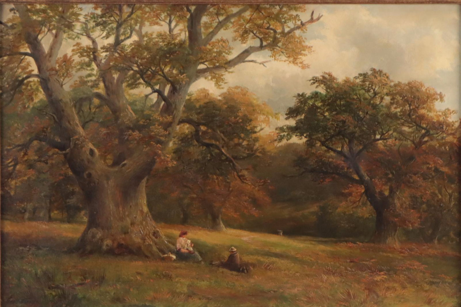 George Turner II Landscape Oil Painting "A Scene in Calke Park, Derbyshire"