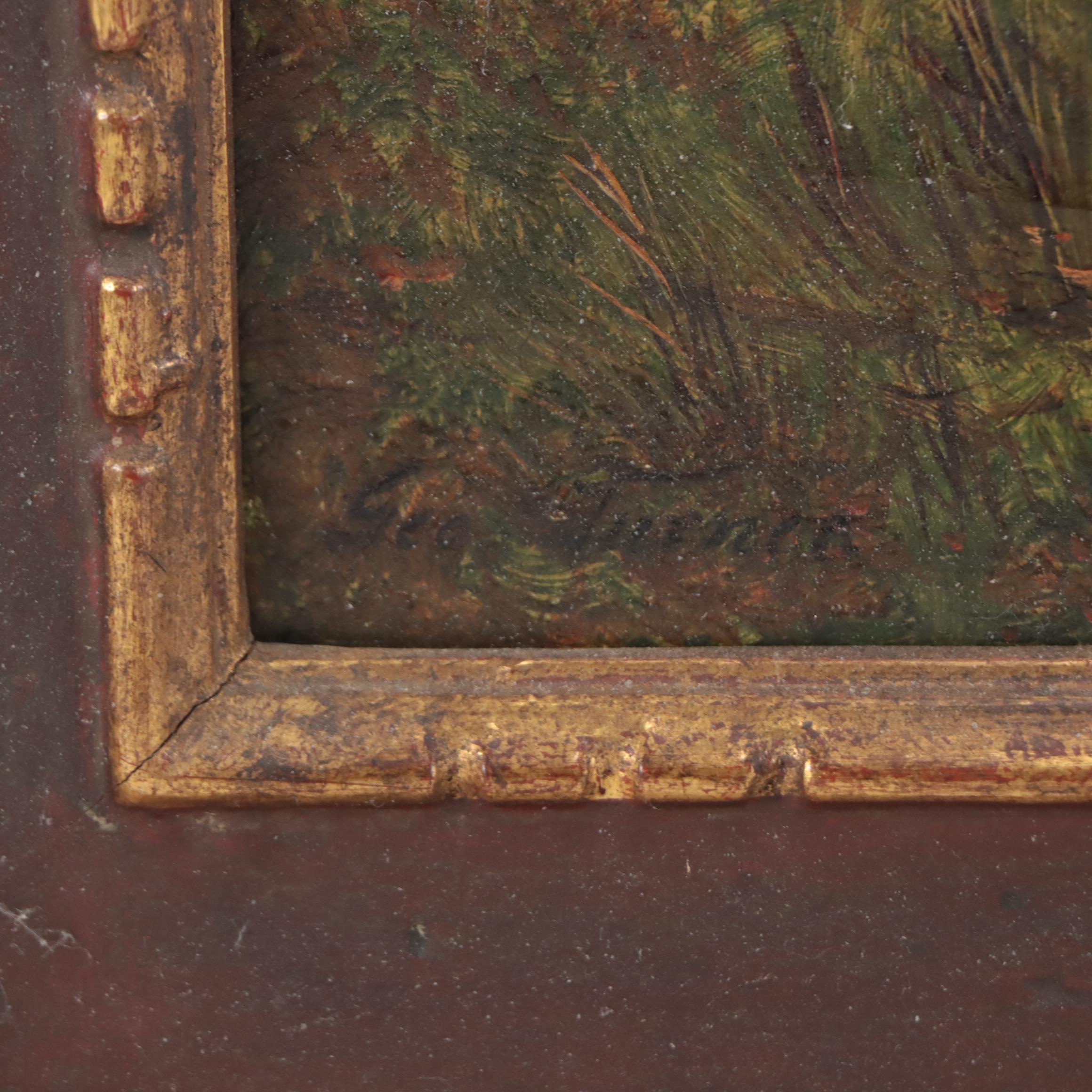 George Turner II Landscape Oil Painting "A Scene in Calke Park, Derbyshire"