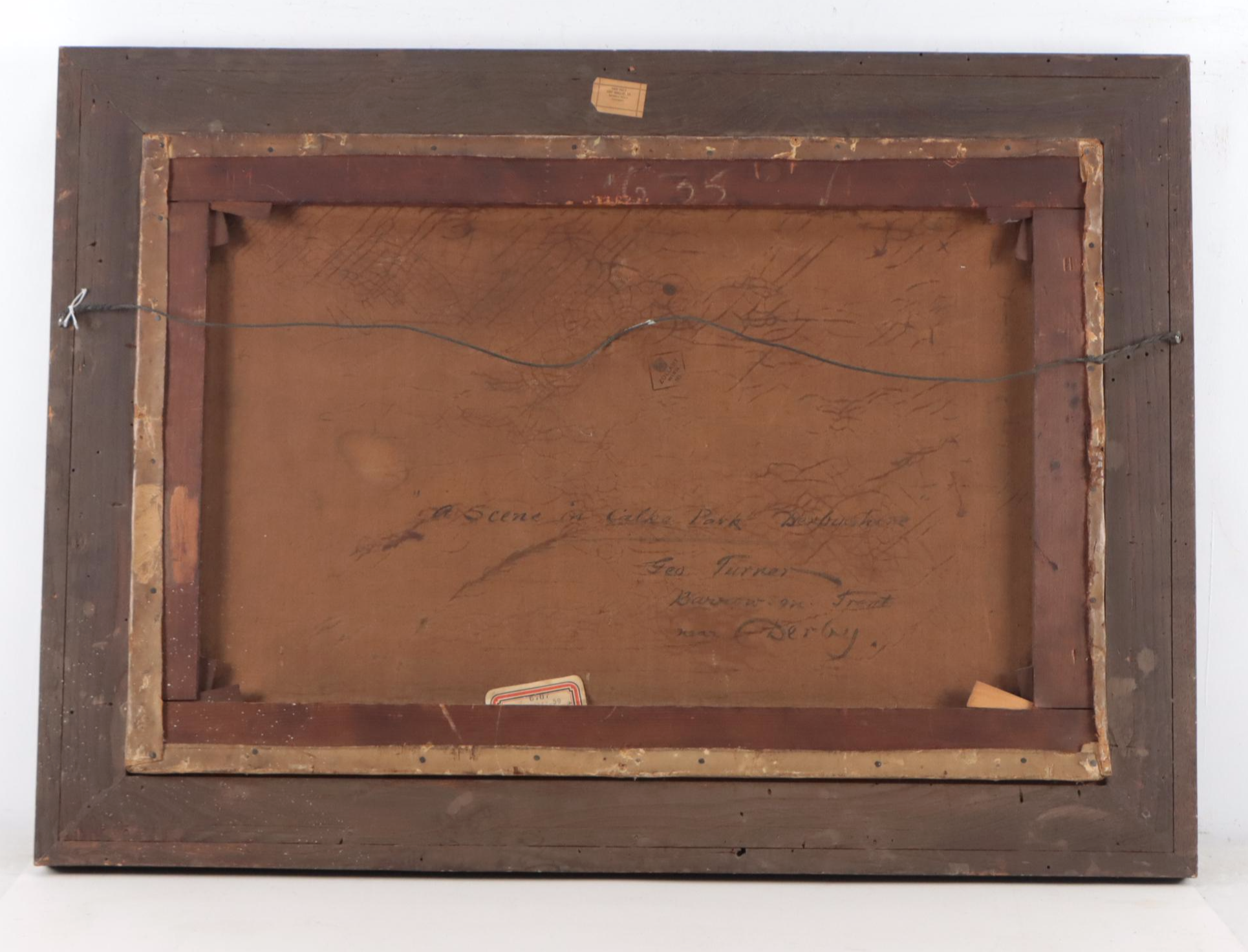 George Turner II Landscape Oil Painting "A Scene in Calke Park, Derbyshire"