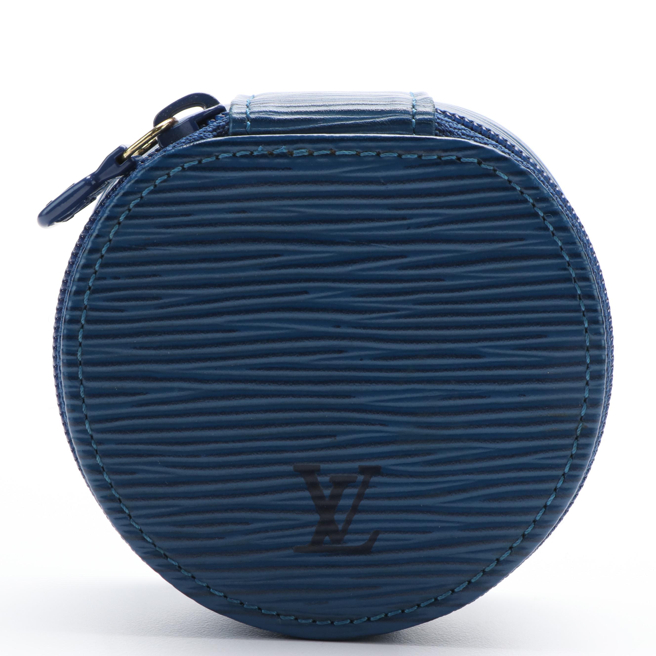 Louis Vuitton Jewelry Case in Blue Epi Leather