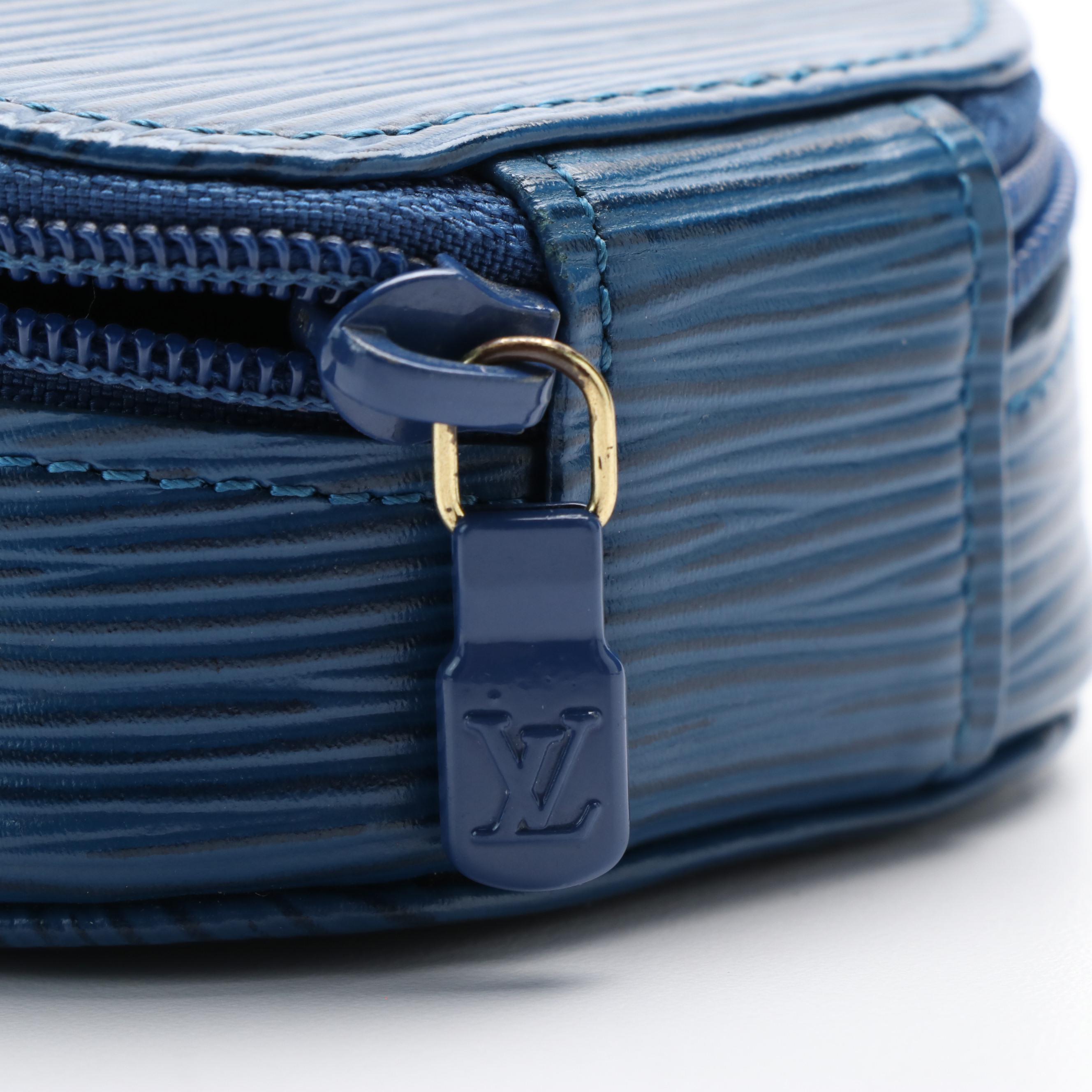 Louis Vuitton Jewelry Case in Blue Epi Leather
